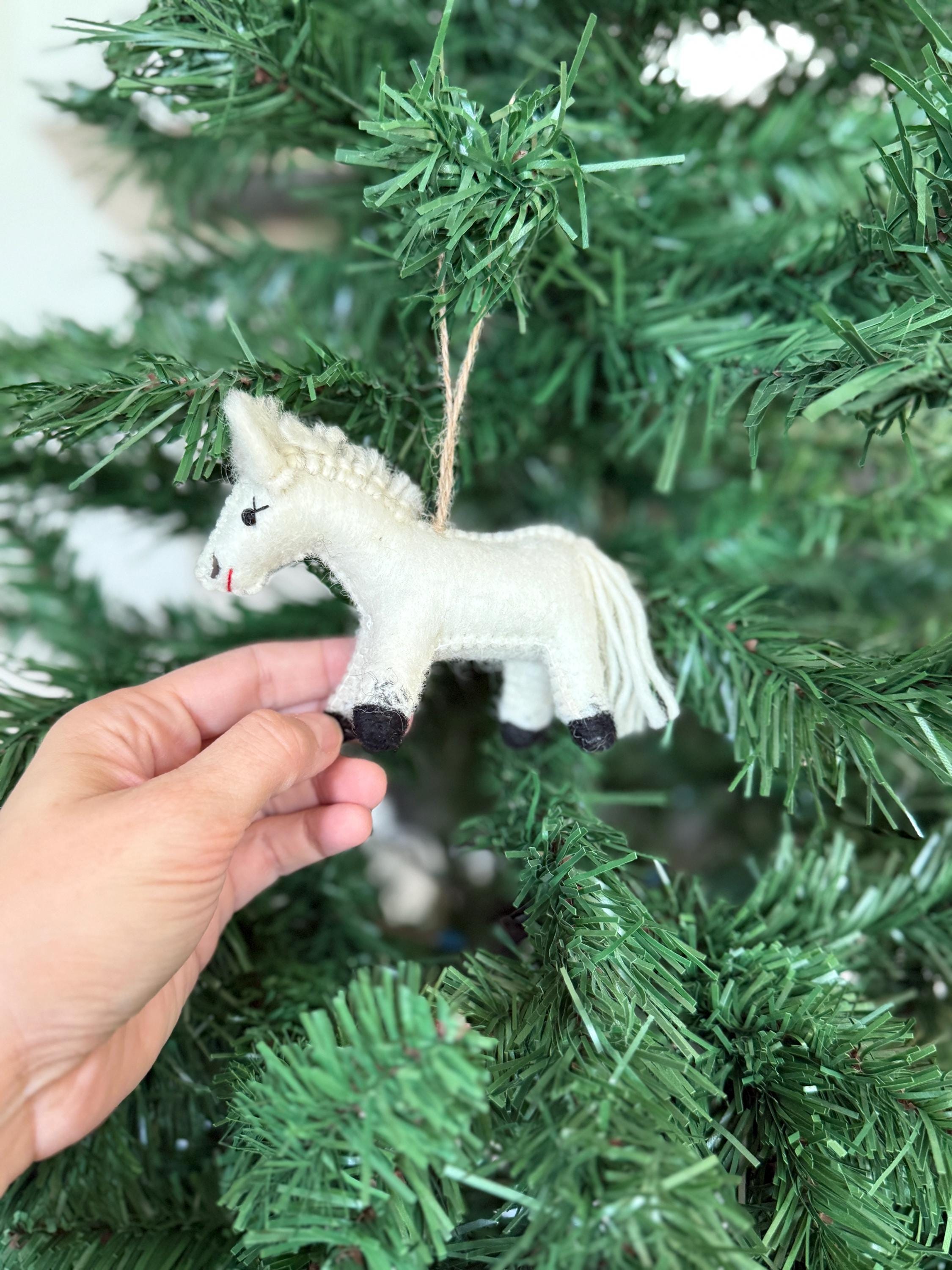 Weihnachtsanhänger Pferd I Filz Christbaumschmuck I Weihnachtsdeko Pferdchen