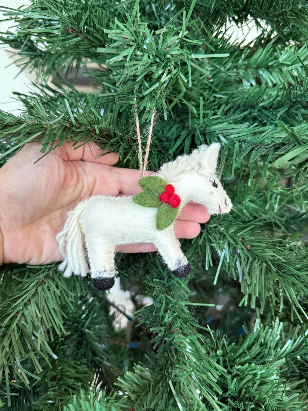Weihnachtsanhänger Pferd I Filz Christbaumschmuck I Weihnachtsdeko Pferdchen