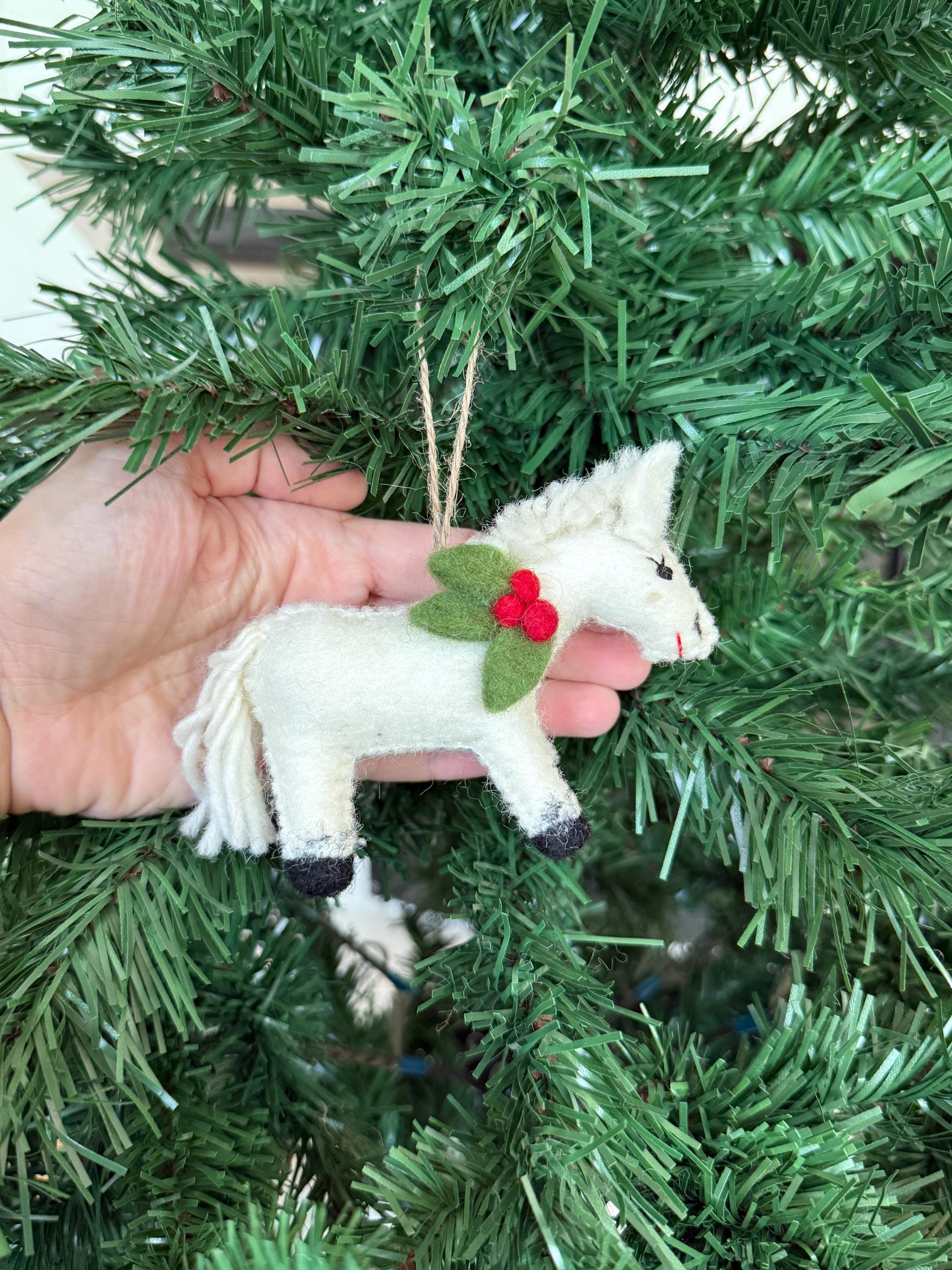 Weihnachtsanhänger Pferd I Filz Christbaumschmuck I Weihnachtsdeko Pferdchen