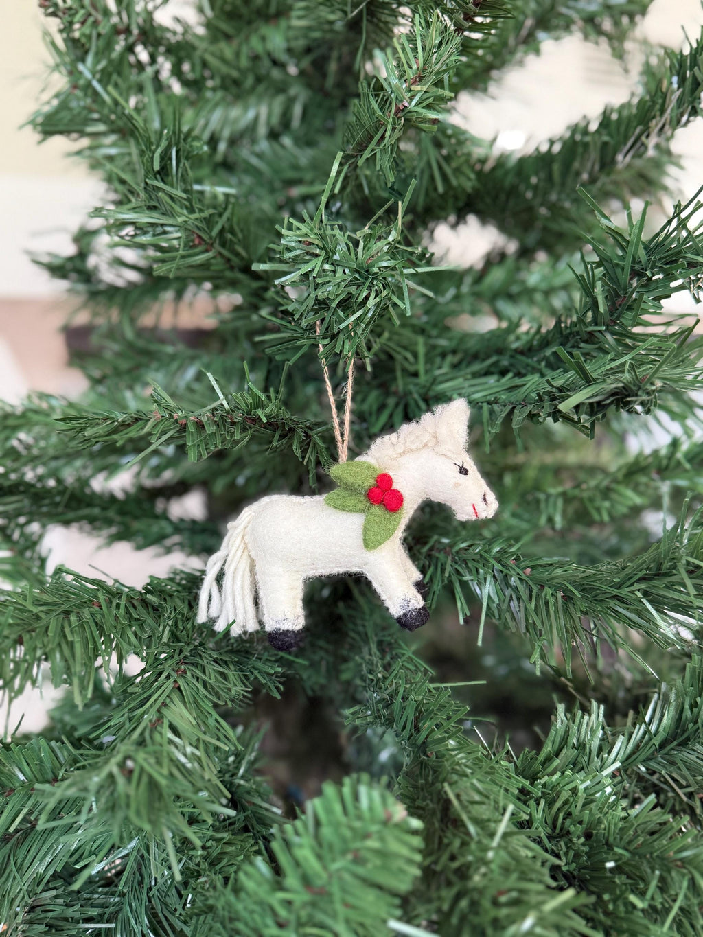 Weihnachtsanhänger Pferd I Filz Christbaumschmuck I Weihnachtsdeko Pferdchen