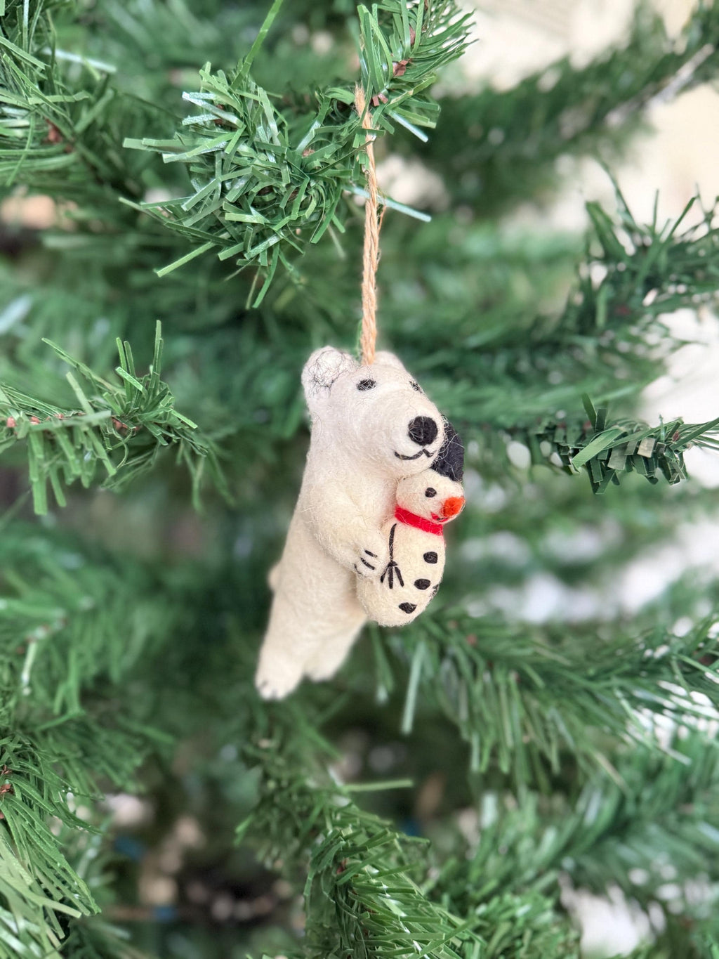 Weihnachtsanhänger Eisbär I Filz Christbaumschmuck I Weihnachtsdeko I Weihnachtsschmuck I Schneemann Weihnachten