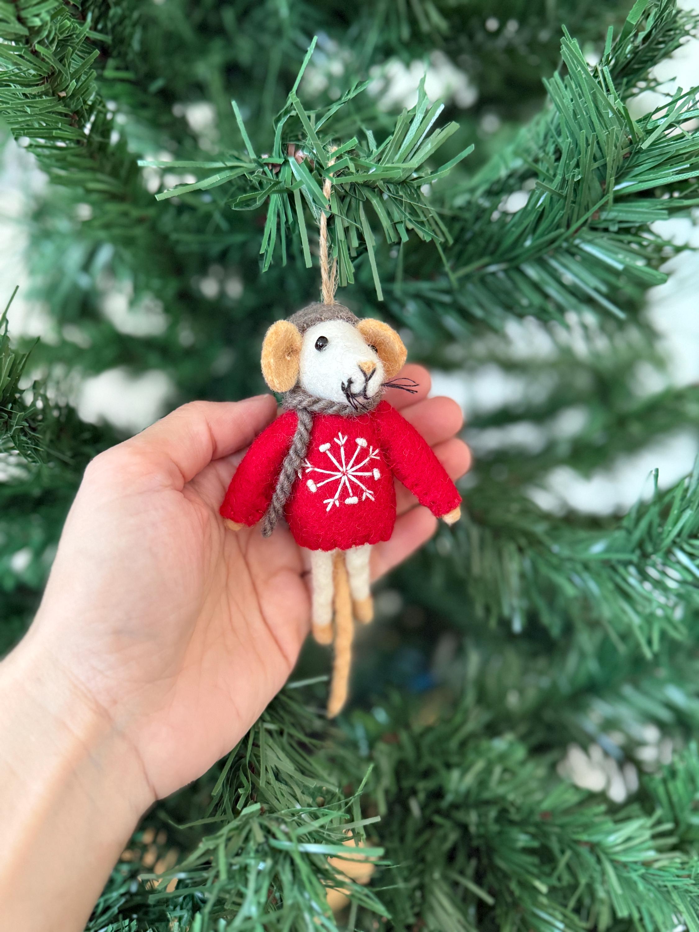 Weihnachtsanhänger Maus I Christbaumschmuck Weihnachtsdeko I Winter Weihnachtsbaum I Weihnachtsmaus