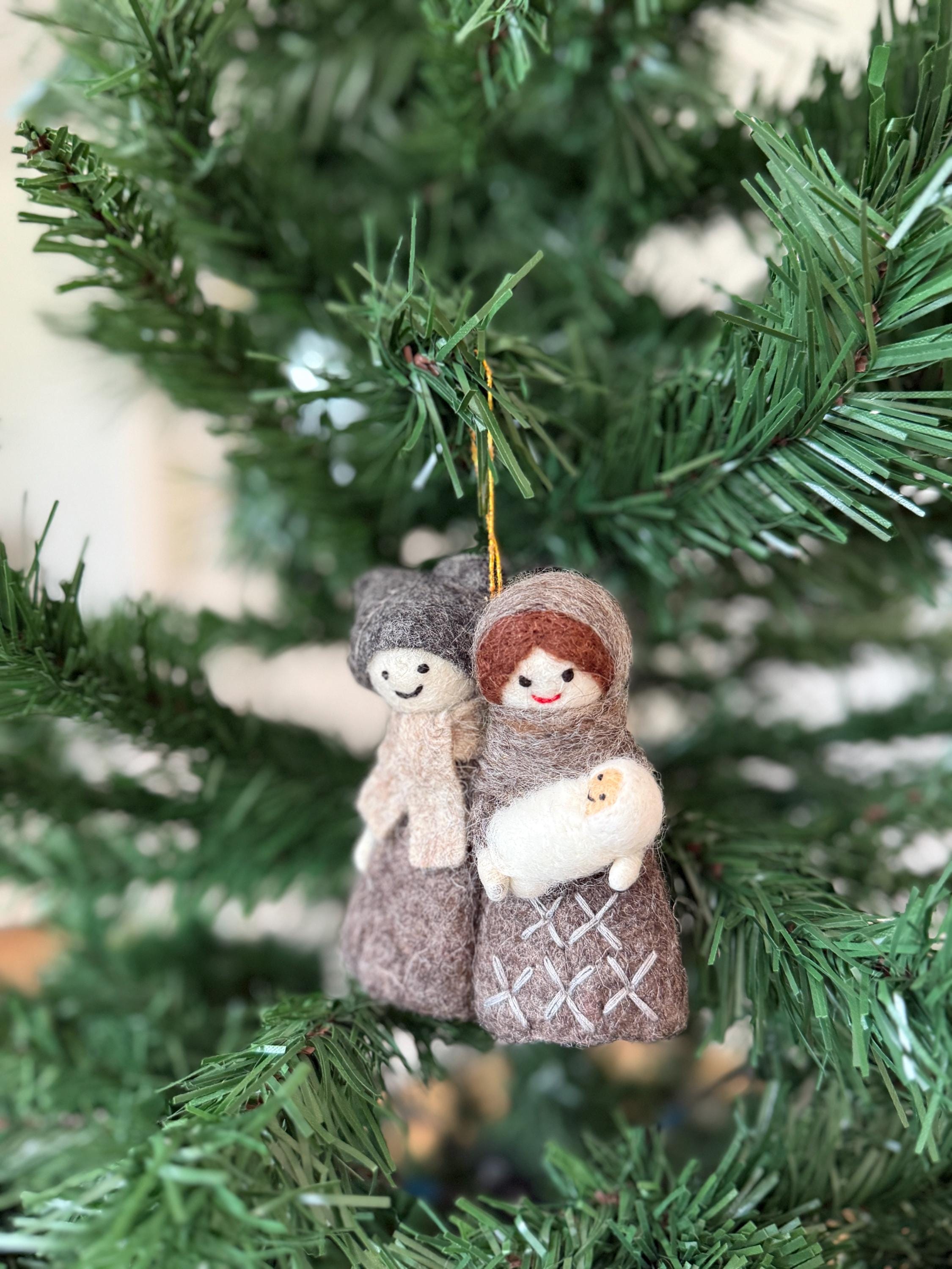 Weihnachtsanhänger Maria und Josef I Christbaumschmuck Weihnachtsdeko I Winter Weihnachtsbaum I Heilige Familie