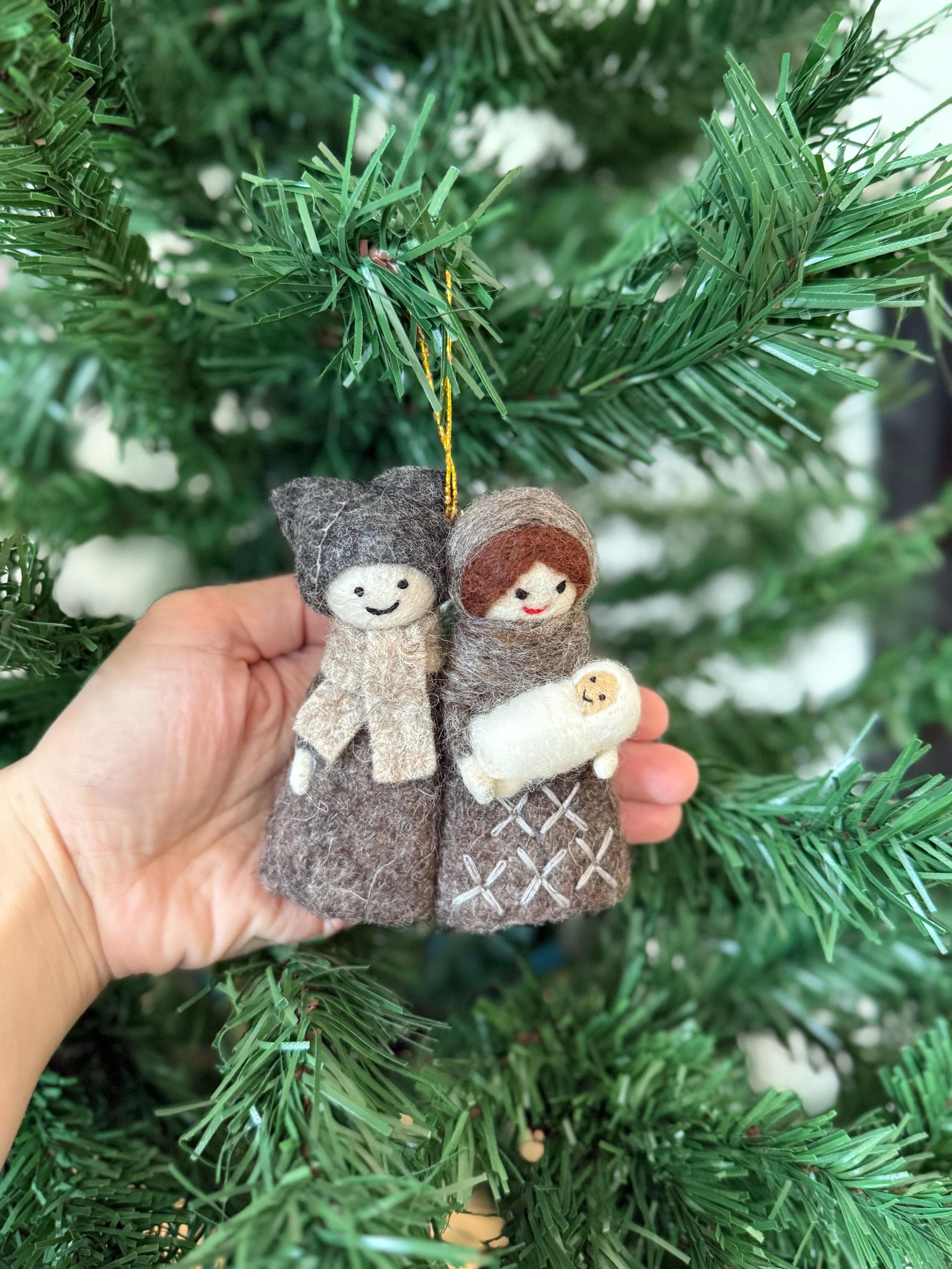 Weihnachtsanhänger Maria und Josef I Christbaumschmuck Weihnachtsdeko I Winter Weihnachtsbaum I Heilige Familie
