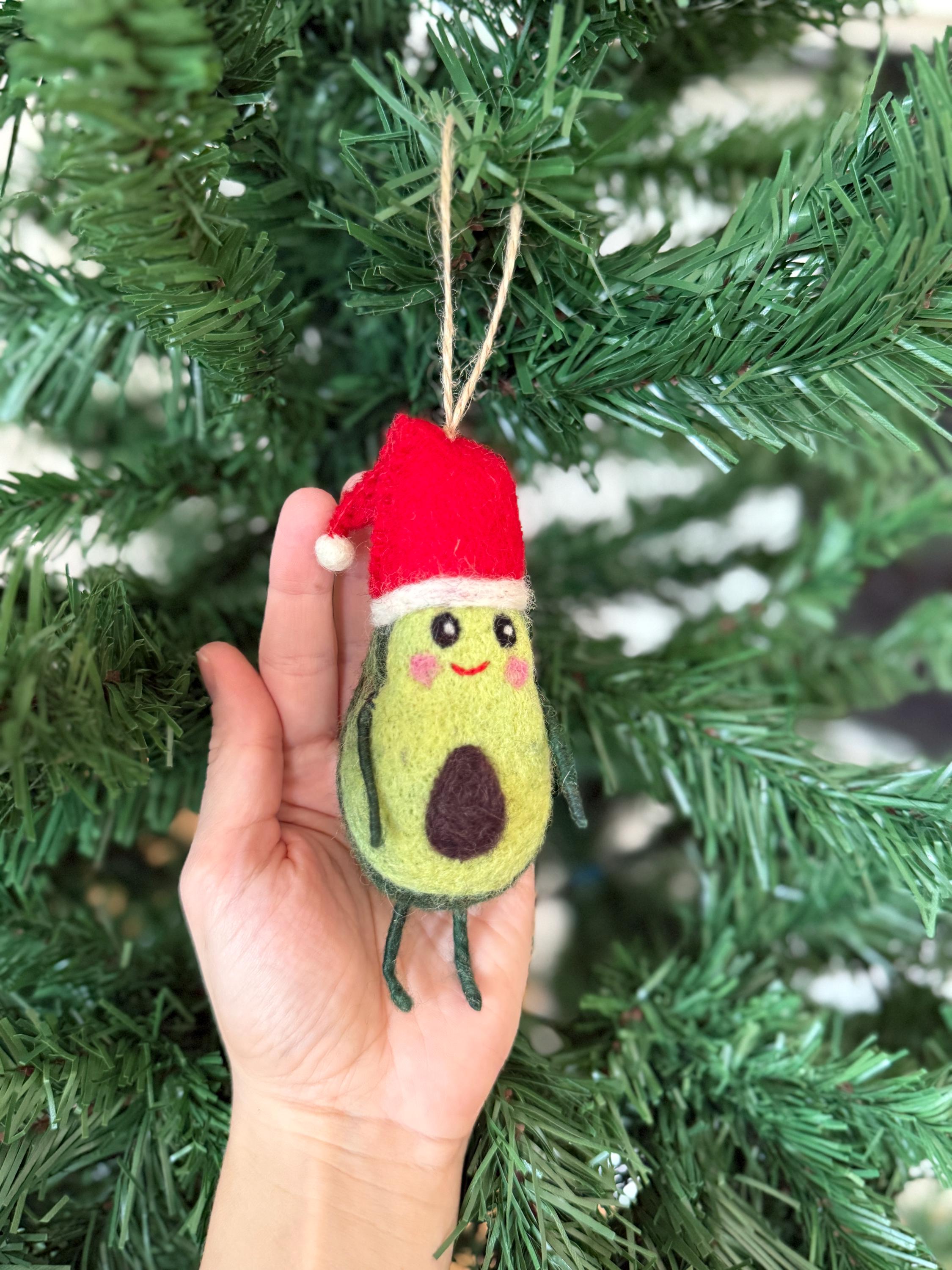 Weihnachtsanhänger Avocado I Christbaumschmuck I Weihnachtsdeko I Winter Weihnachtsbaum I Gemüse I lustige Weihnachtsdeko