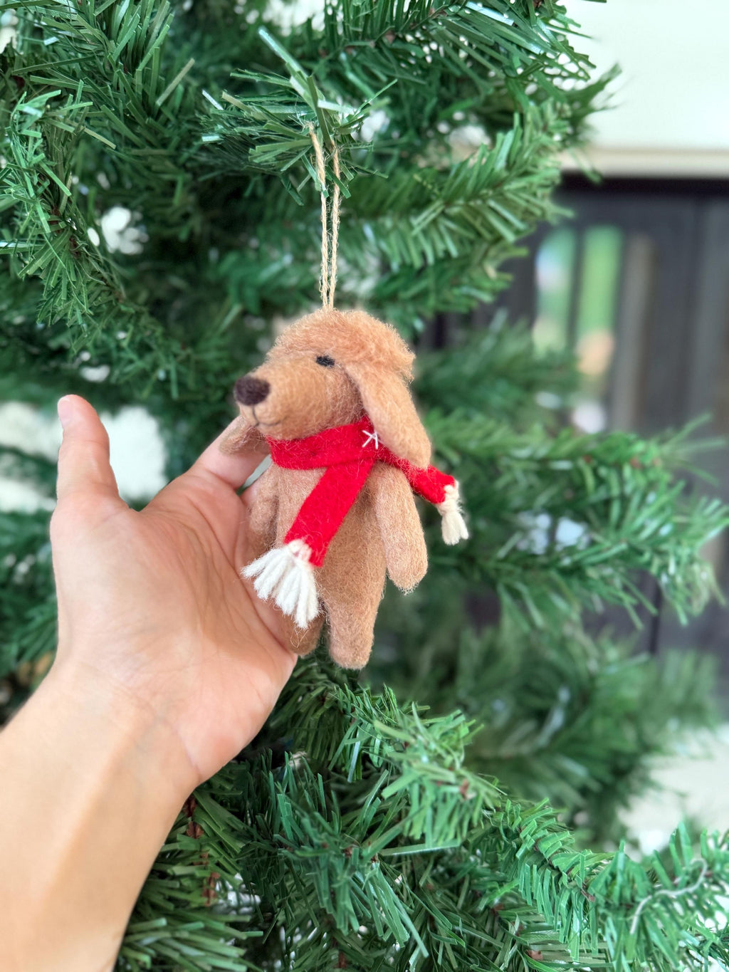 Weihnachtsanhänger Hund Pudel I Filz Christbaumschmuck I Weihnachtsdeko I Weihnachtlicher Hund