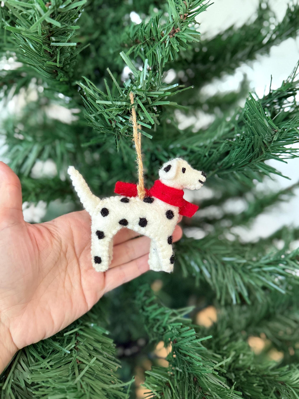 Weihnachtsanhänger Hund Dalmatiner I Filz Christbaumschmuck Weihnachtsdeko