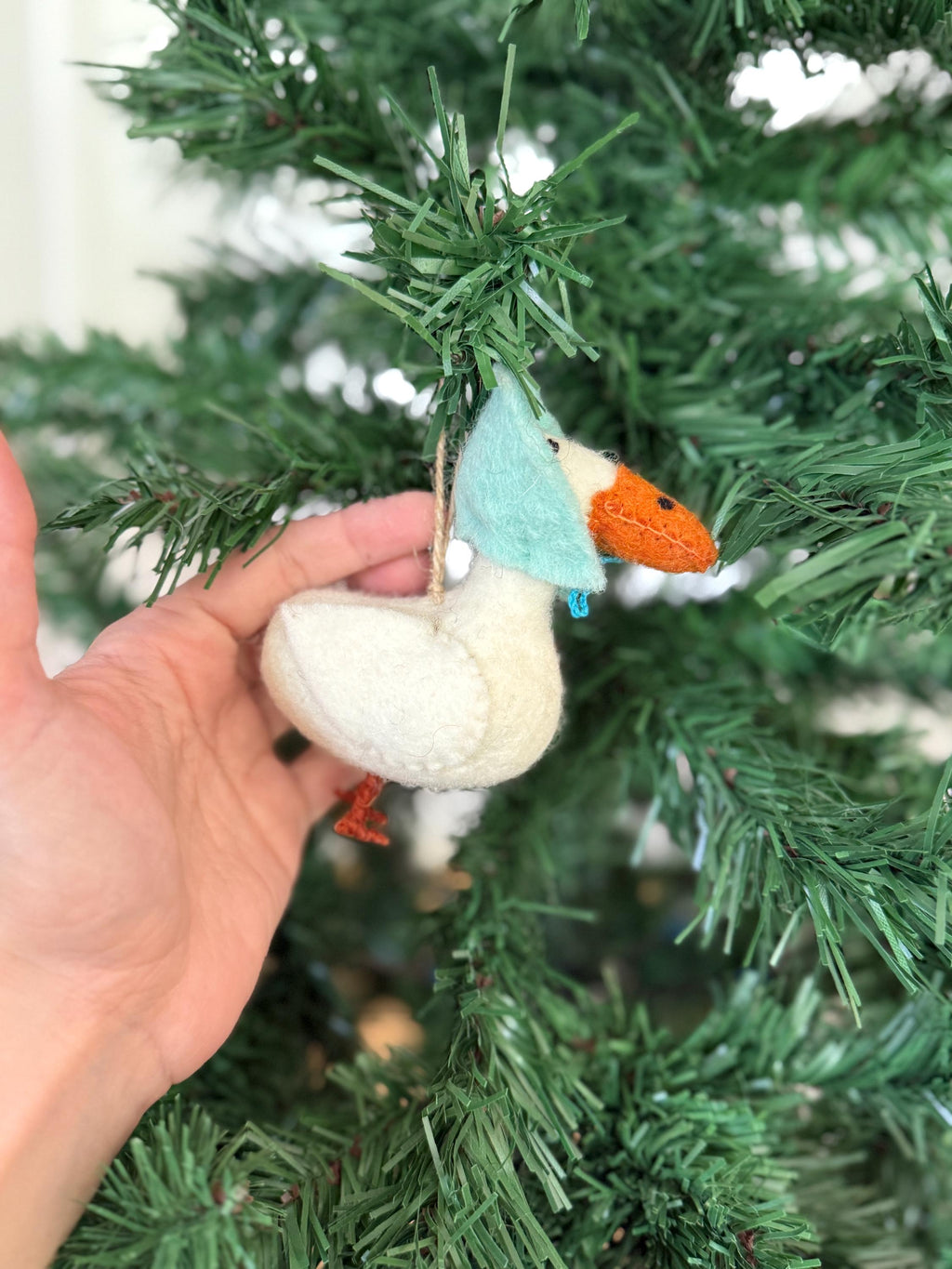 Anhänger Gans I Weihnachtsdeko I Osterschmuck I Osterdeko I Osterstrauß I Filzdeko Ostern I Frühling I Entendeko I Kopftuch