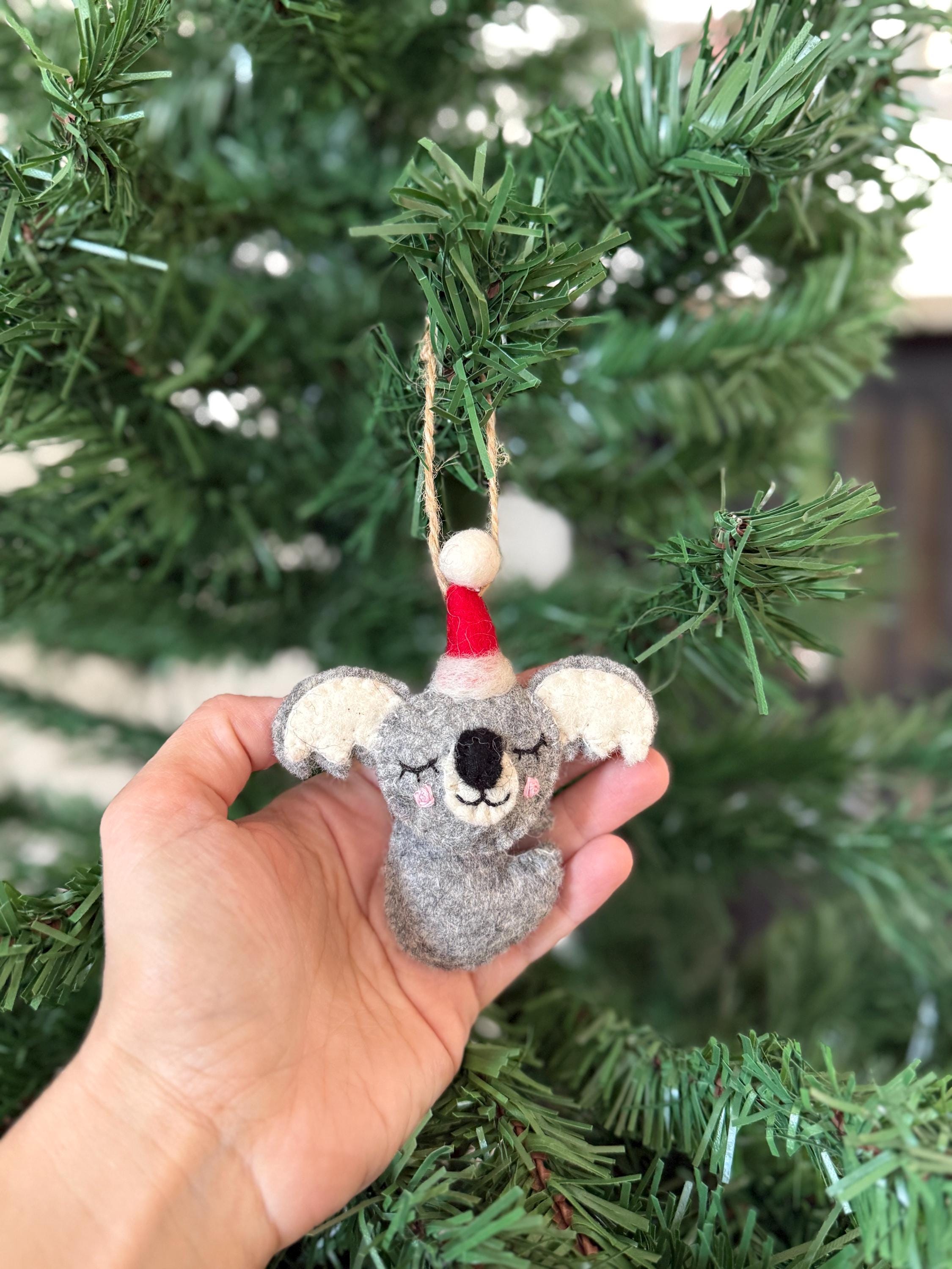 Weihnachtsanhänger Koala I Christbaumschmuck I Weihnachtsdeko I Winter Weihnachtsbaum I Koalabär mit Mütze I lustige Weihnachtsdeko