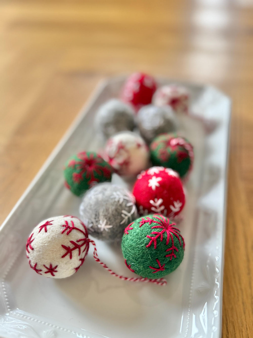 Weihnachtskugel 4er Set aus Filz handgemacht I Weihnachtsdeko I Anhänger I Kugeln handgemacht I Weihnachtsschmuck I Christbaumkugel Filz I