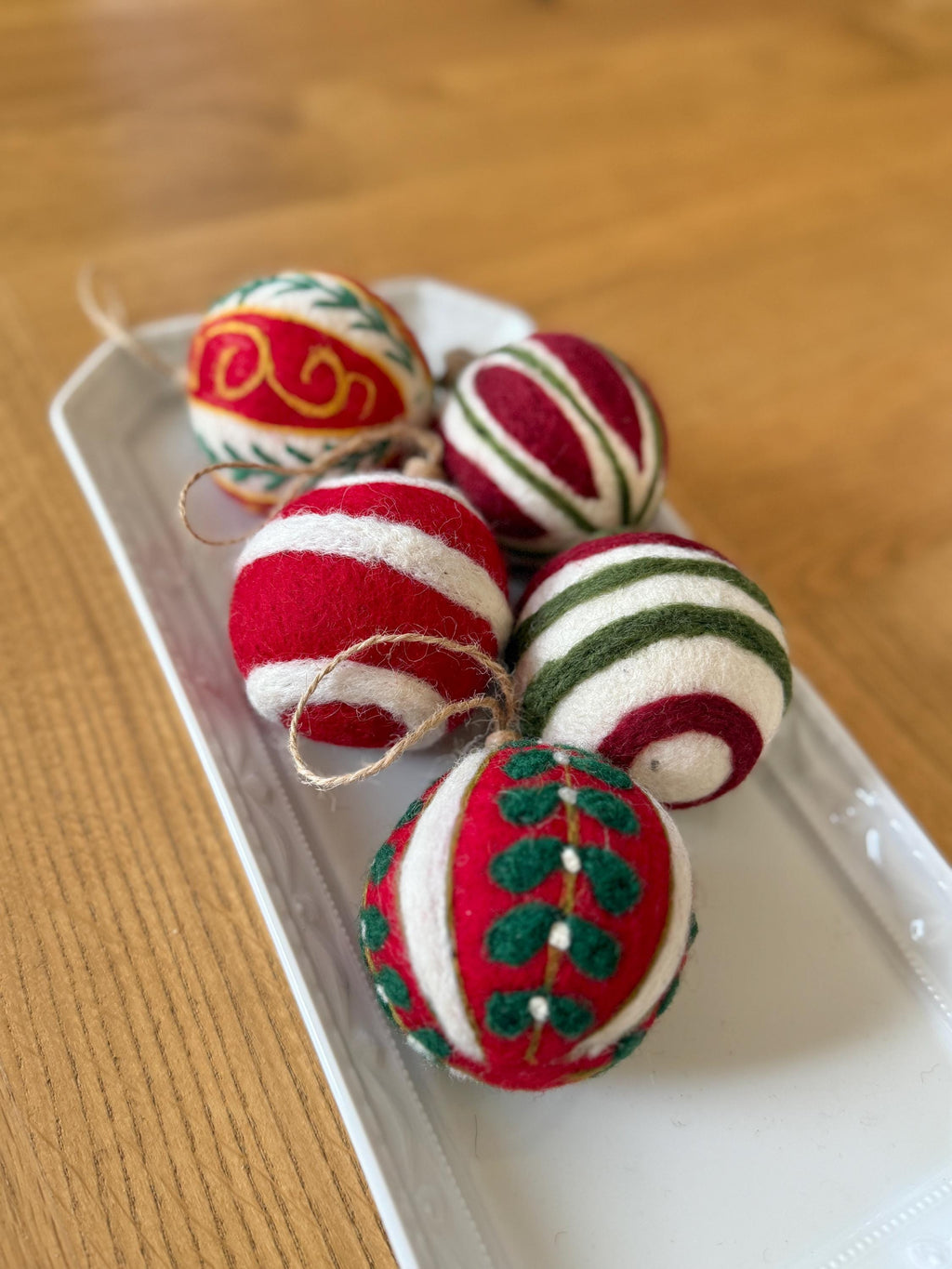 Weihnachtskugel 5er Set aus Filz handgemacht I Weihnachtsdeko I Anhänger I Kugeln handgemacht I Weihnachtsschmuck I Christbaumkugel Filz I