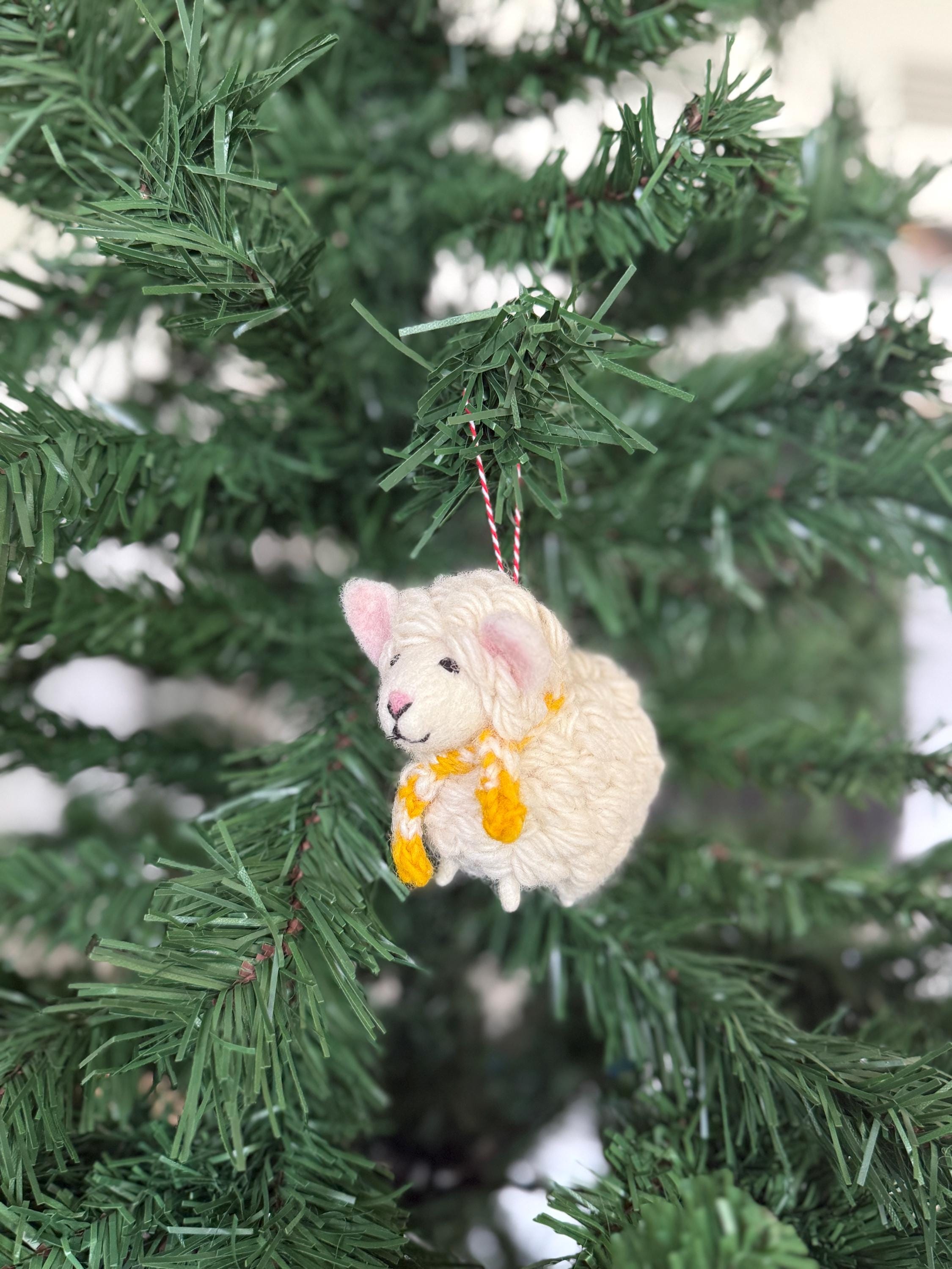 Weihnachtsanhänger Schaf I Christbaumschmuck I Weihnachtsdeko I Winter Weihnachtsbaum I Weihnachtsschaf mit Schal