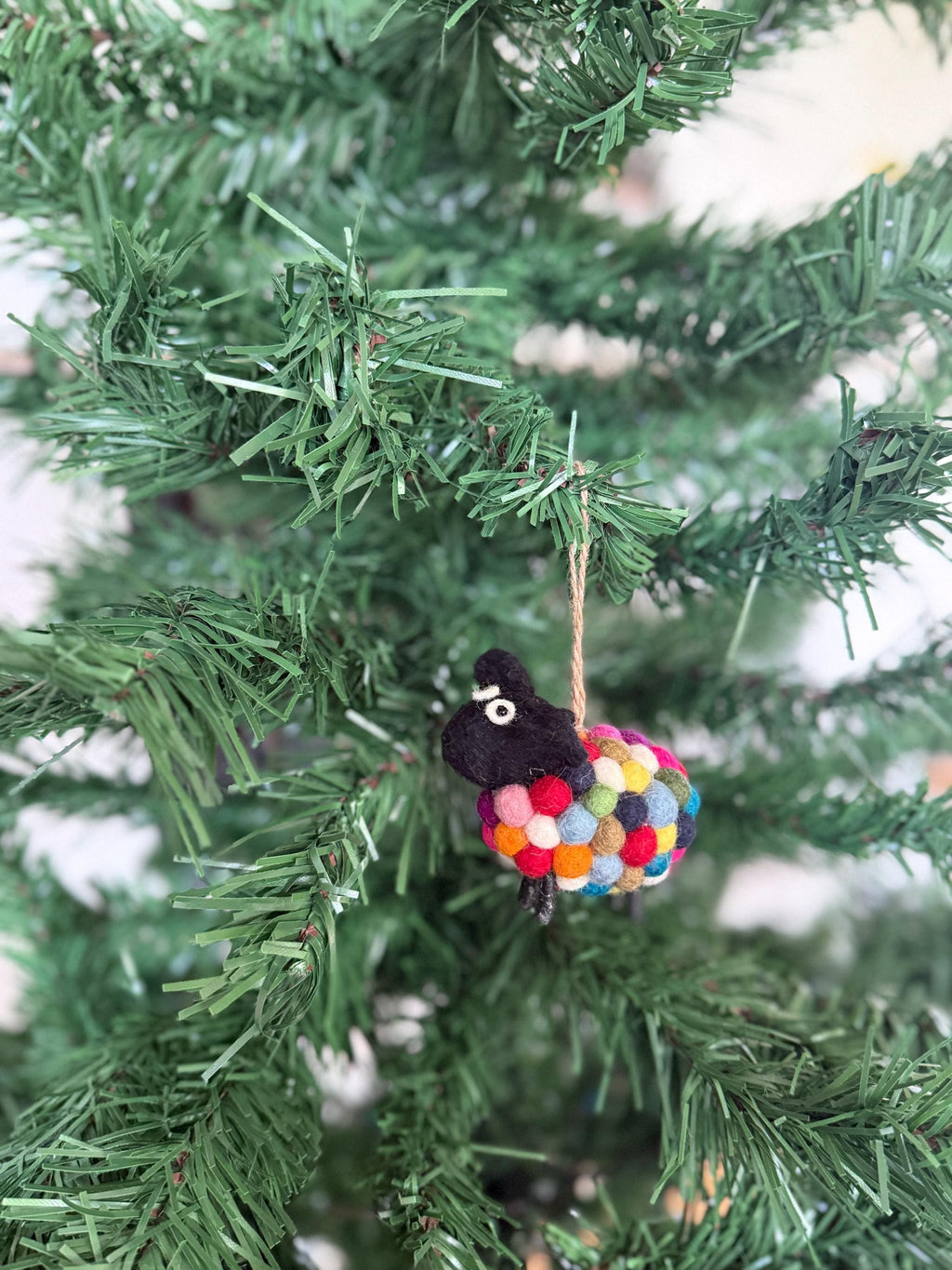 Weihnachtsanhänger buntes Schaf I Christbaumschmuck Weihnachtsdeko I Winter Weihnachtsbaum I Weihnachtsschaf