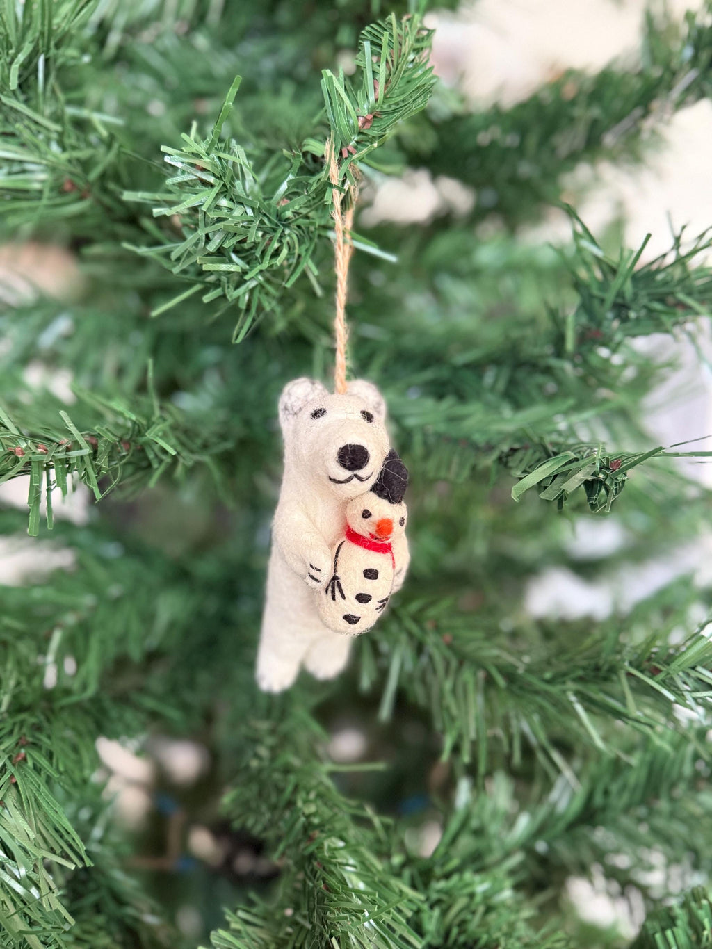 Weihnachtsanhänger Eisbär I Filz Christbaumschmuck I Weihnachtsdeko I Weihnachtsschmuck I Schneemann Weihnachten