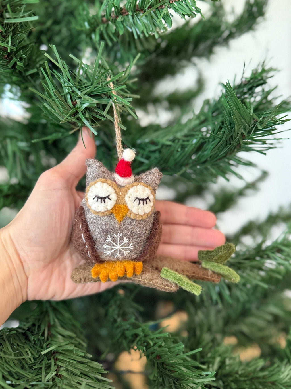 Weihnachtsanhänger Eule I Christbaumschmuck Weihnachtsdeko Winterdeko Weihnachtsbaum I Weihnachtseule