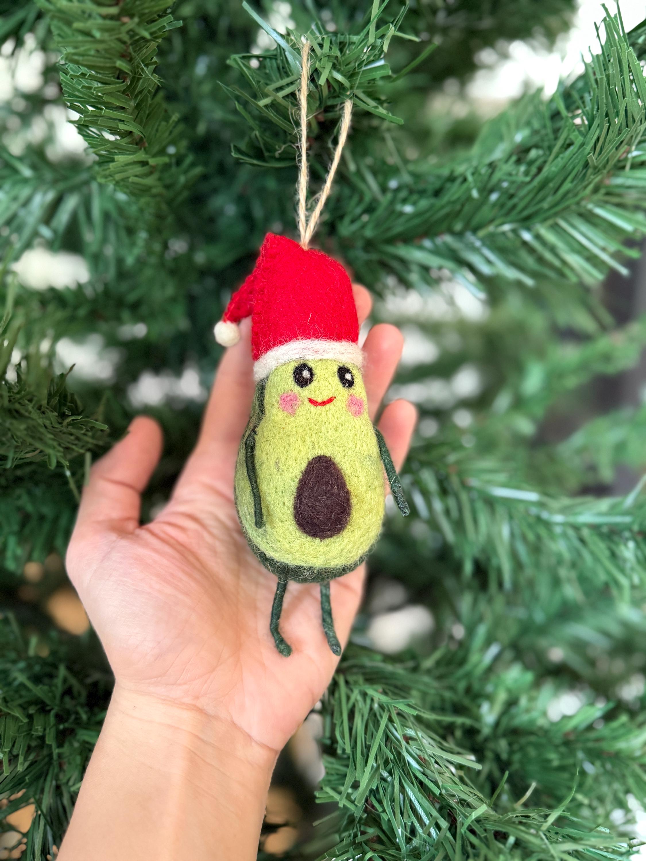Weihnachtsanhänger Avocado I Christbaumschmuck I Weihnachtsdeko I Winter Weihnachtsbaum I Gemüse I lustige Weihnachtsdeko