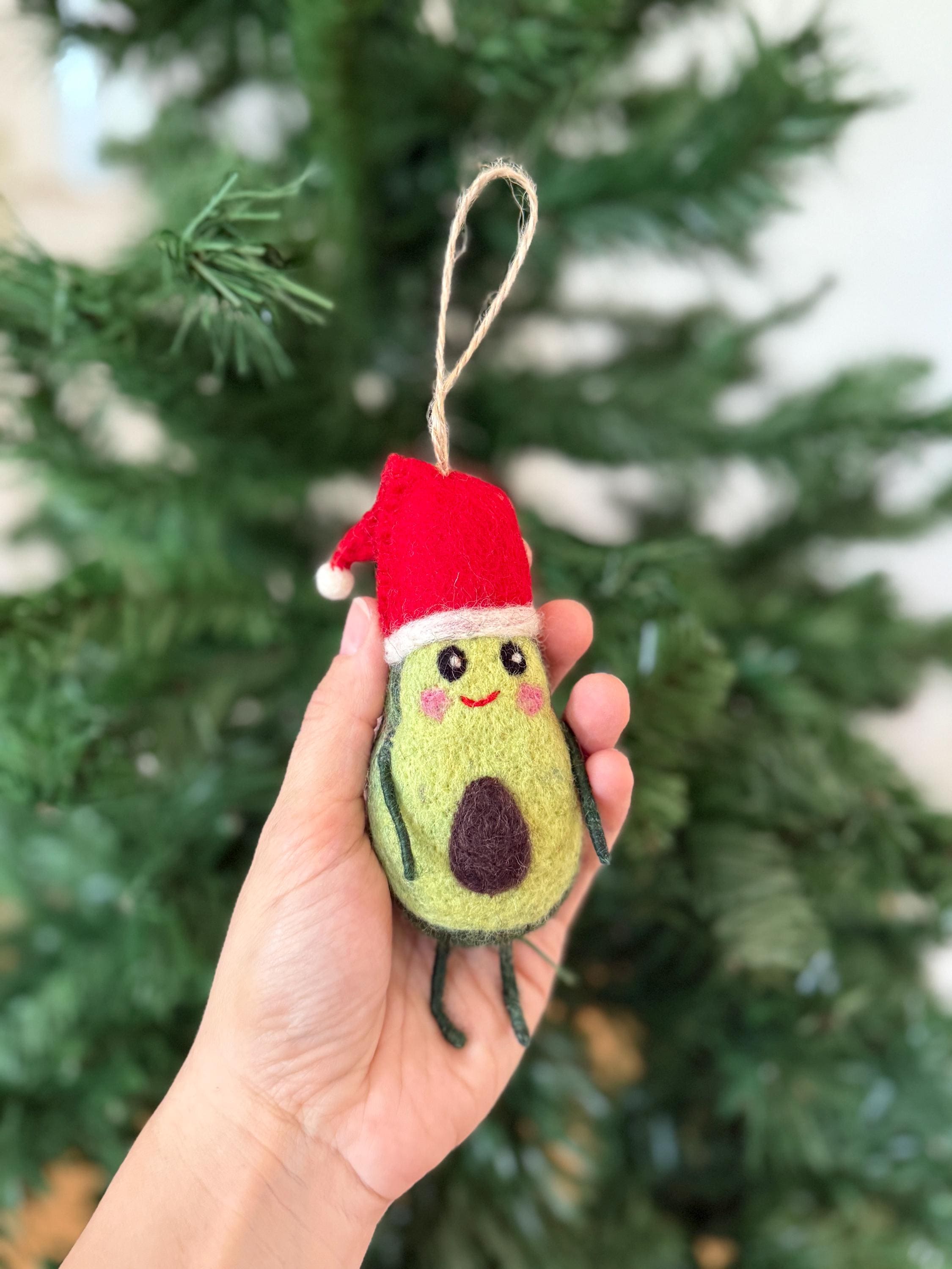 Weihnachtsanhänger Avocado I Christbaumschmuck I Weihnachtsdeko I Winter Weihnachtsbaum I Gemüse I lustige Weihnachtsdeko