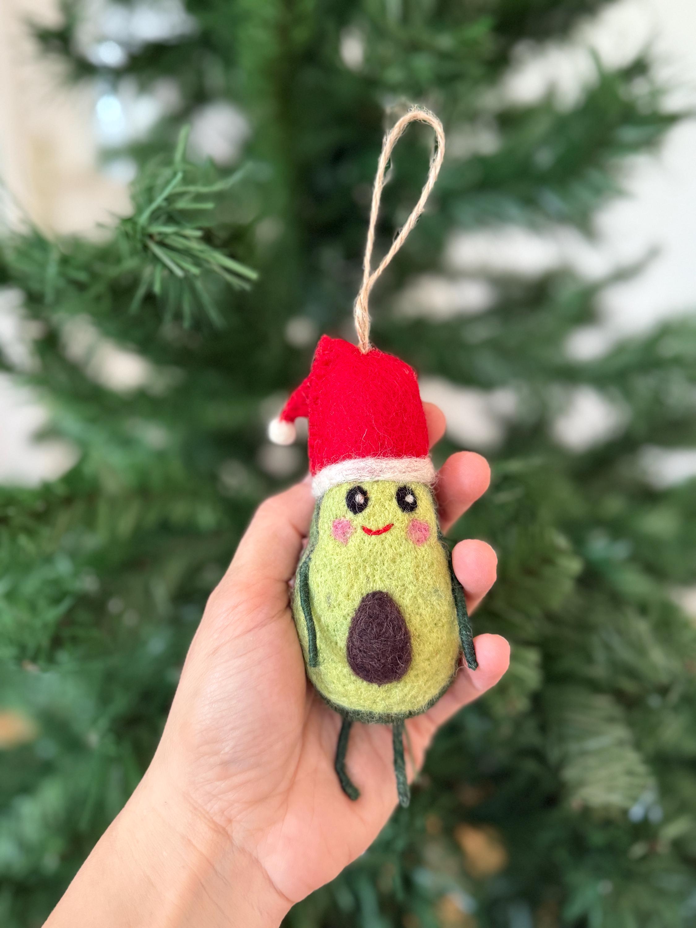 Weihnachtsanhänger Avocado I Christbaumschmuck I Weihnachtsdeko I Winter Weihnachtsbaum I Gemüse I lustige Weihnachtsdeko