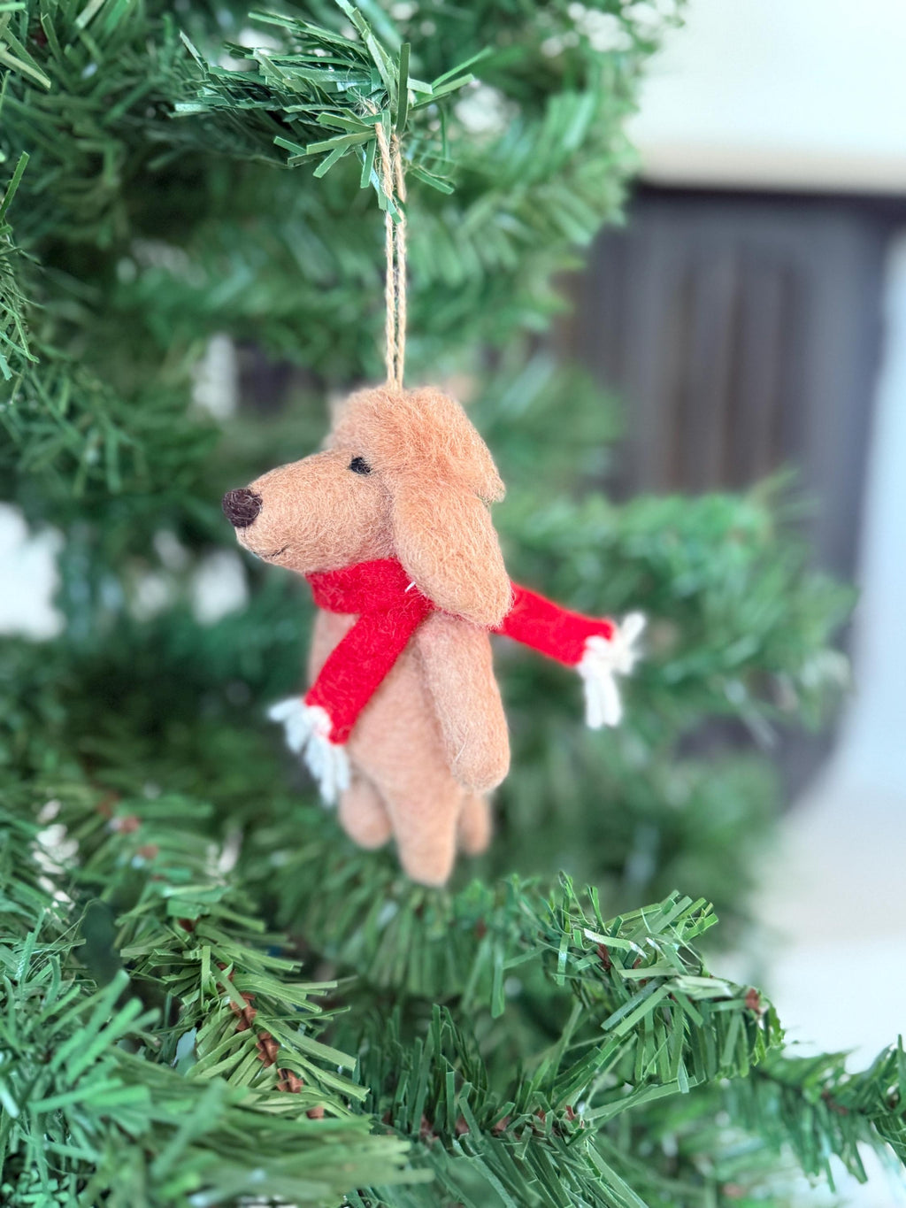 Weihnachtsanhänger Hund Pudel I Filz Christbaumschmuck I Weihnachtsdeko I Weihnachtlicher Hund