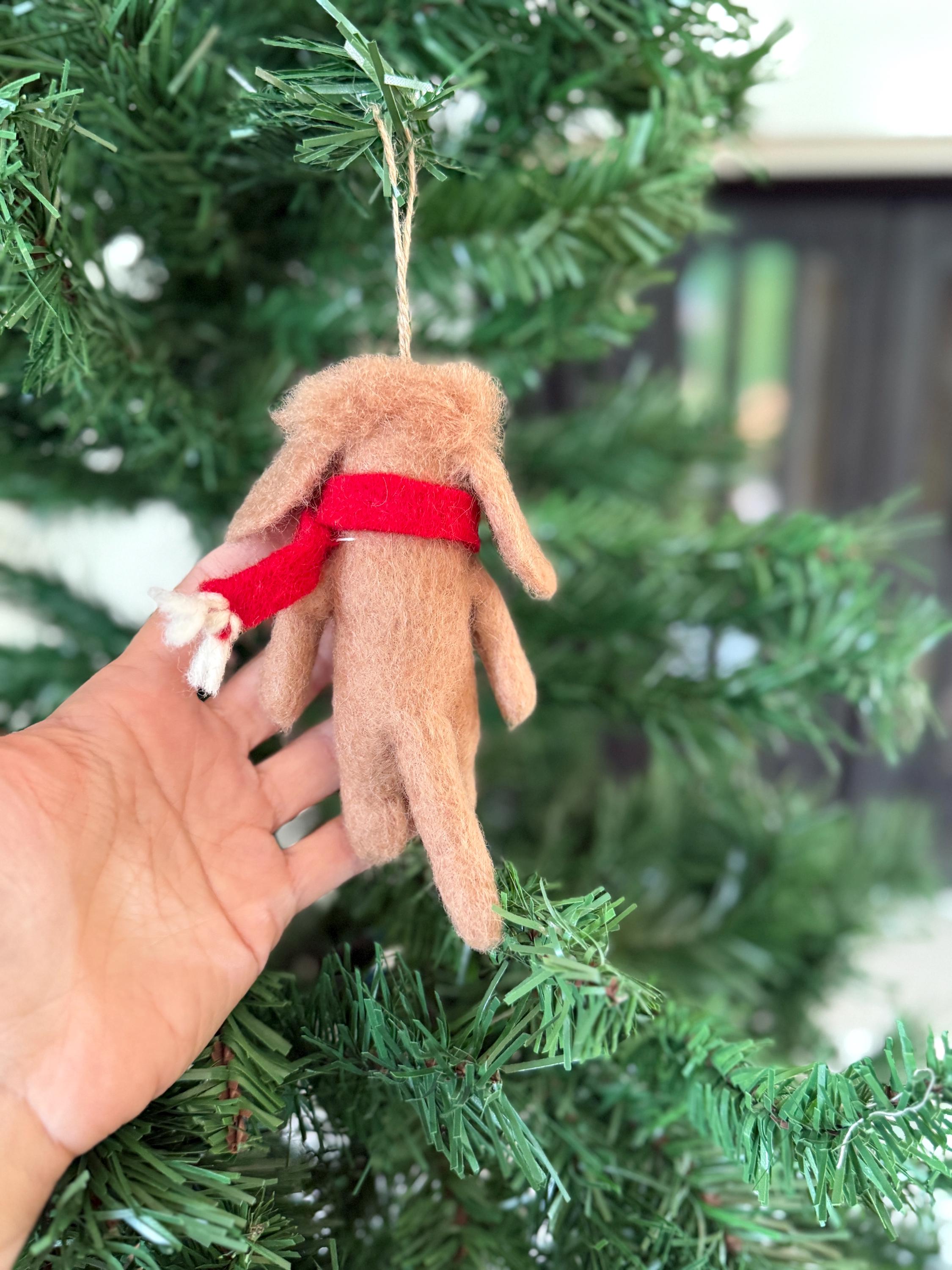 Weihnachtsanhänger Hund Pudel I Filz Christbaumschmuck I Weihnachtsdeko I Weihnachtlicher Hund
