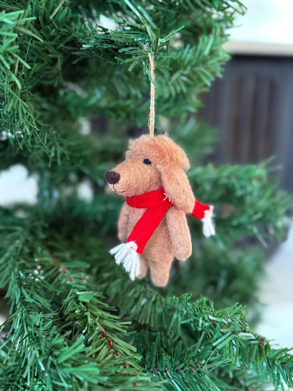 Weihnachtsanhänger Hund Pudel I Filz Christbaumschmuck I Weihnachtsdeko I Weihnachtlicher Hund