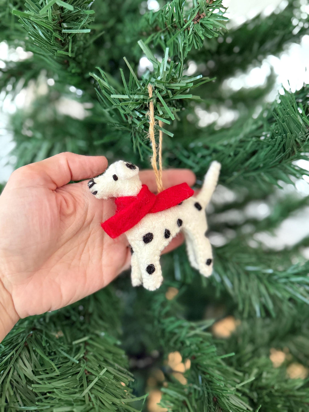Weihnachtsanhänger Hund Dalmatiner I Filz Christbaumschmuck Weihnachtsdeko