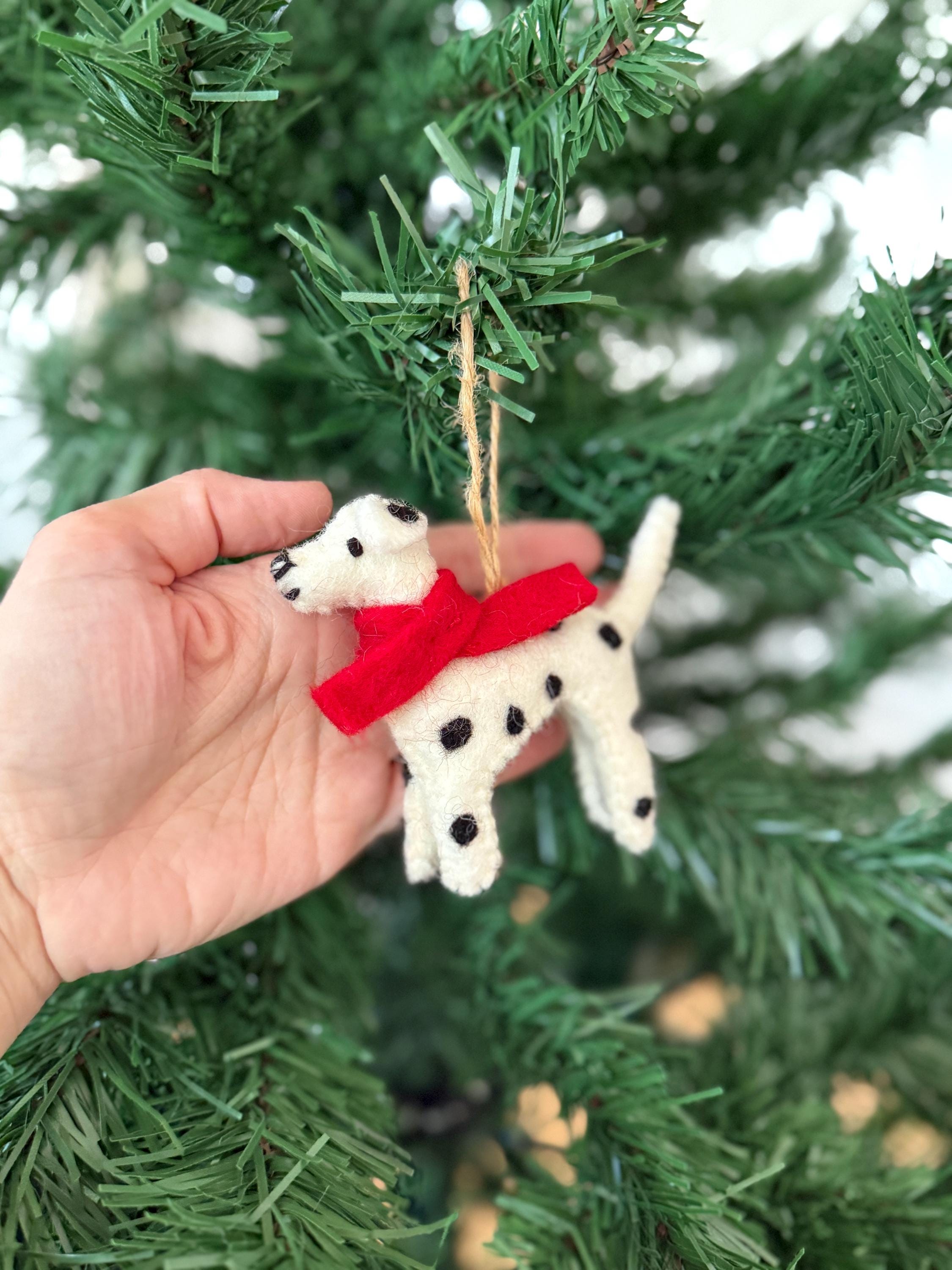 Weihnachtsanhänger Hund Dalmatiner I Filz Christbaumschmuck Weihnachtsdeko