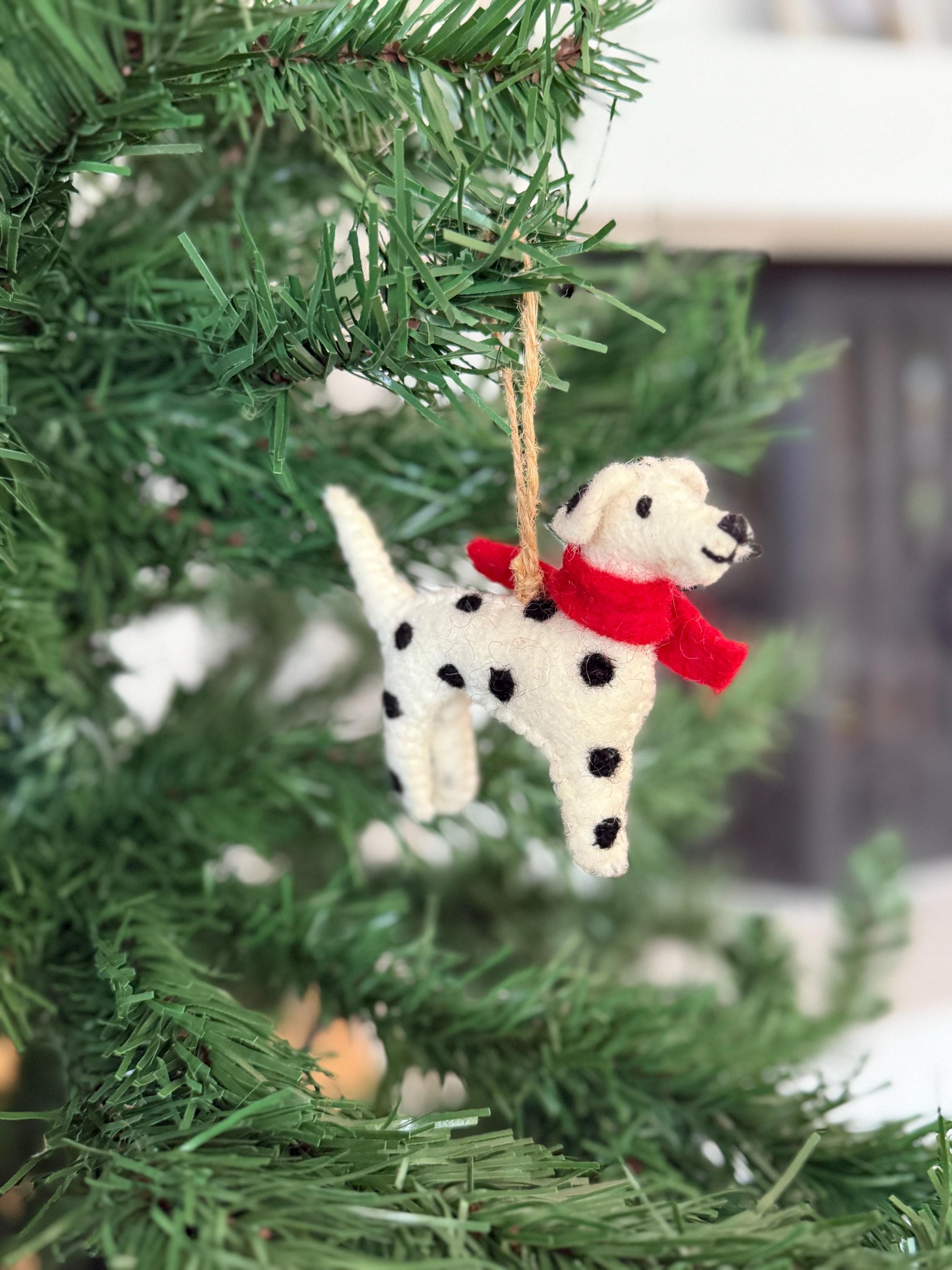 Weihnachtsanhänger Hund Dalmatiner I Filz Christbaumschmuck Weihnachtsdeko