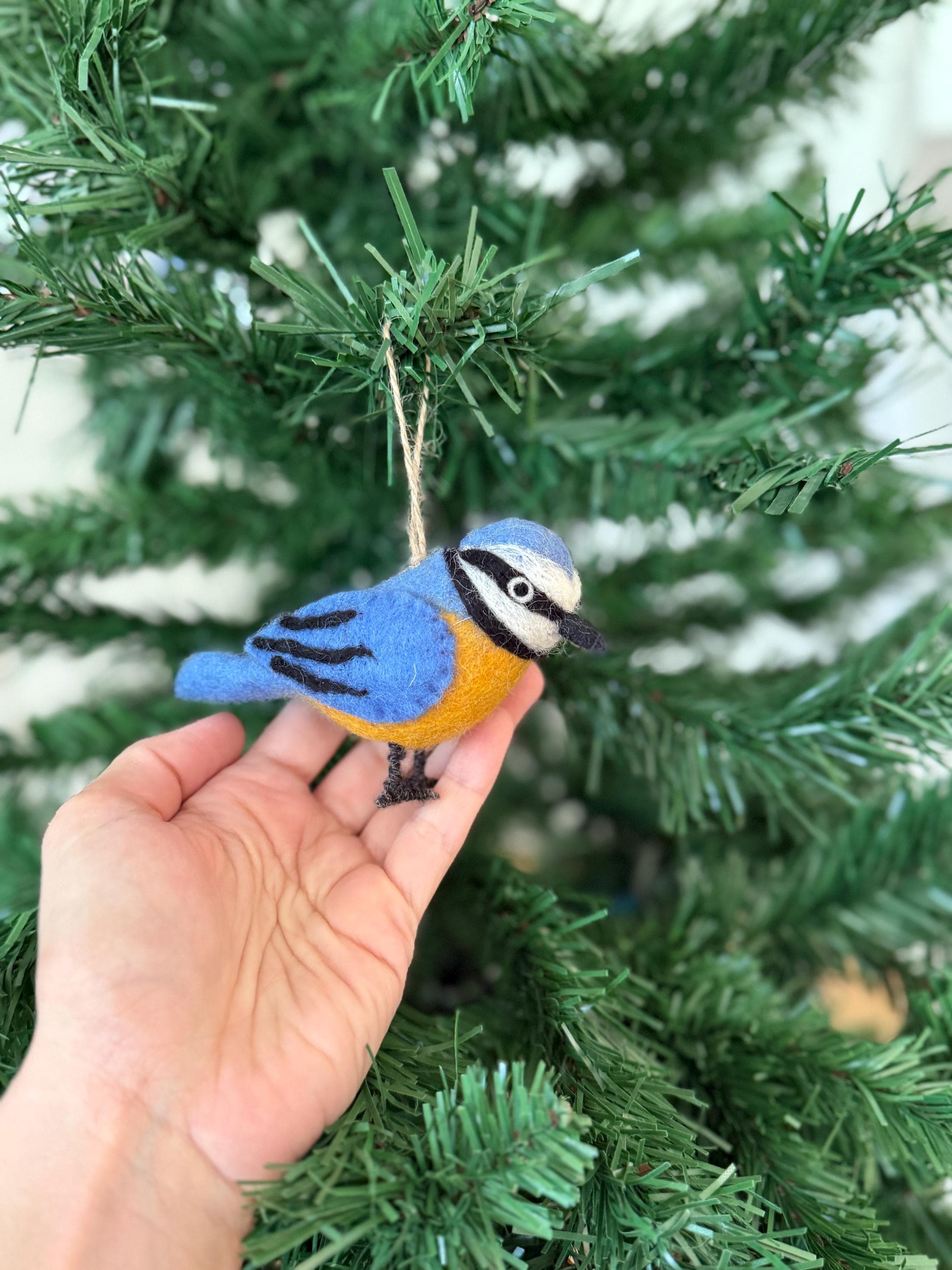Filzanhänger Blaumeise I Christbaumschmuck I Weihnachtsdeko I Winterdeko I Weihnachtsbaum I Frühlingsdeko I Vogeldeko I Naturdeko I Fair