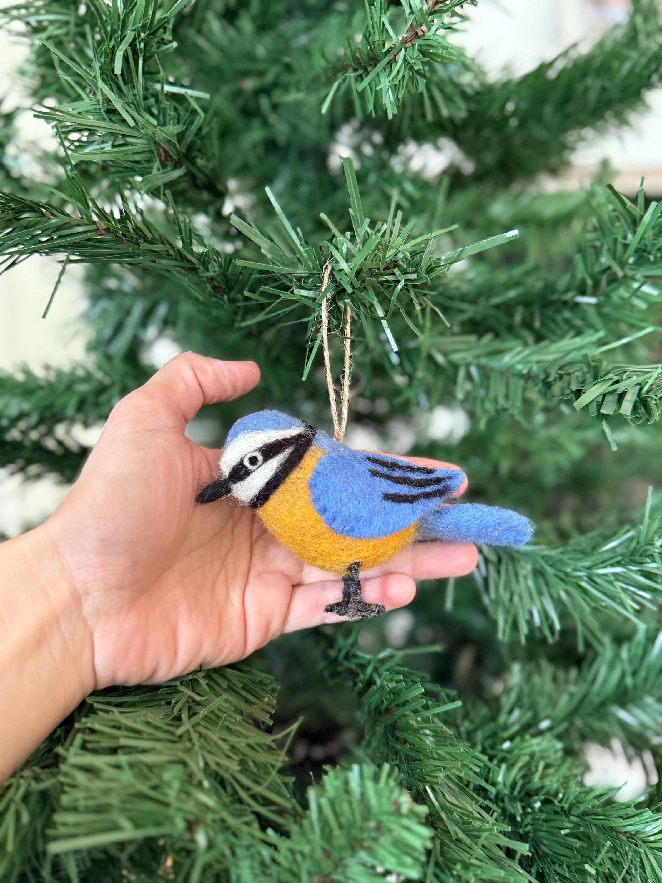 Filzanhänger Blaumeise I Christbaumschmuck I Weihnachtsdeko I Winterdeko I Weihnachtsbaum I Frühlingsdeko I Vogeldeko I Naturdeko I Fair