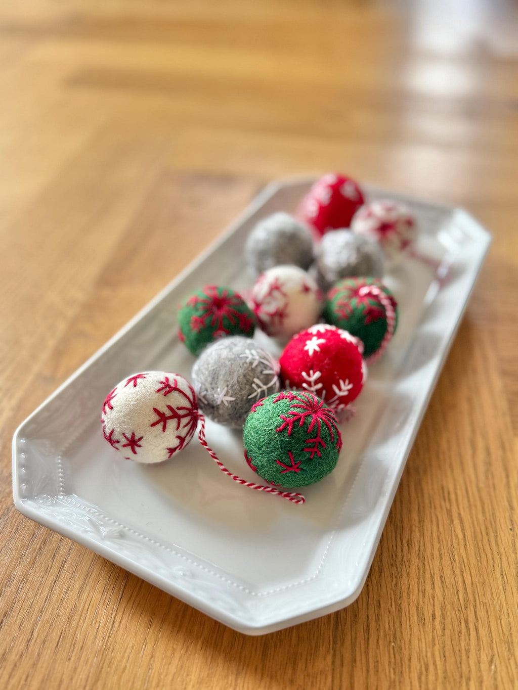 Weihnachtskugel 4er Set aus Filz handgemacht I Weihnachtsdeko I Anhänger I Kugeln handgemacht I Weihnachtsschmuck I Christbaumkugel Filz I