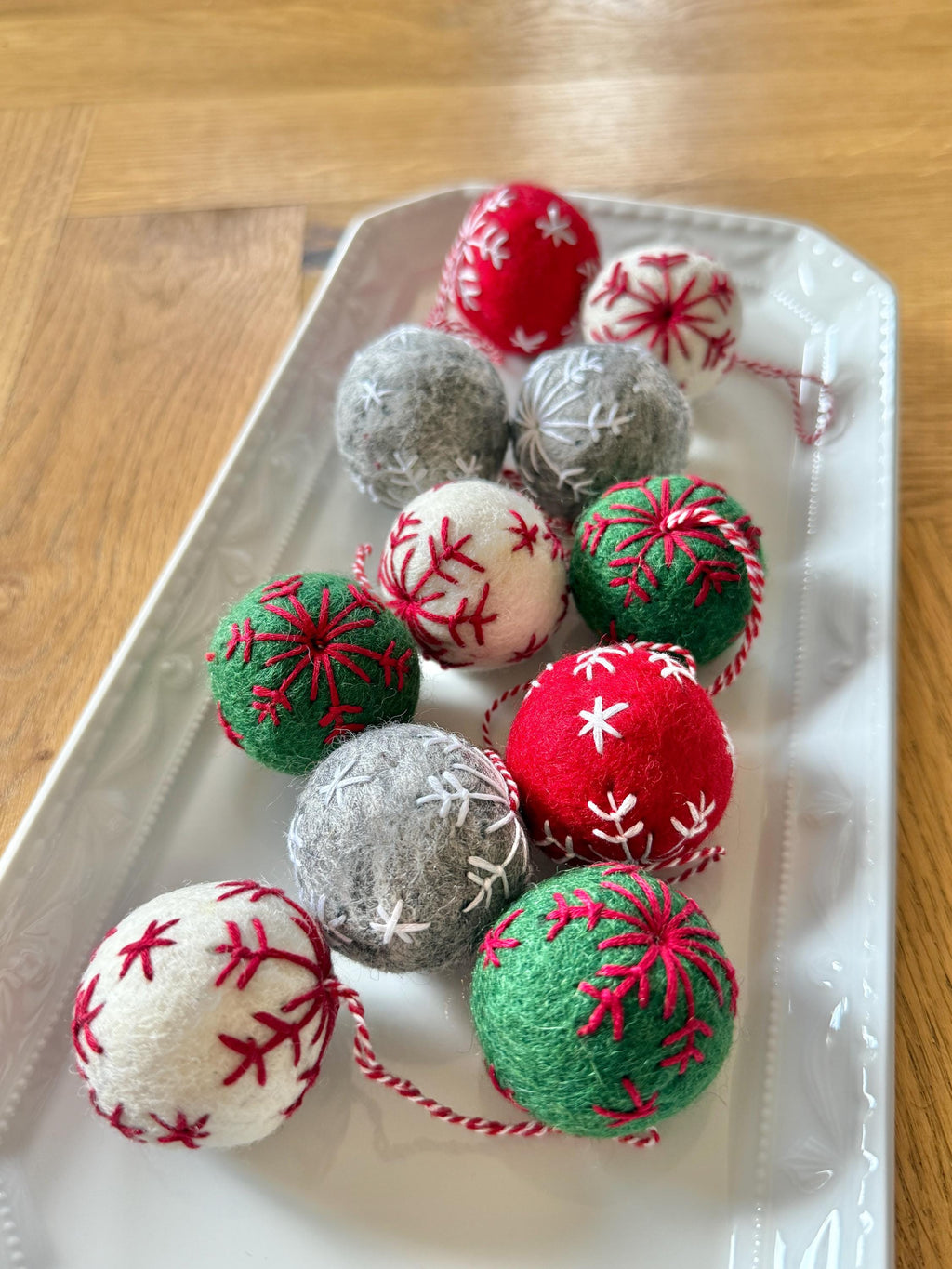 Weihnachtskugel 4er Set aus Filz handgemacht I Weihnachtsdeko I Anhänger I Kugeln handgemacht I Weihnachtsschmuck I Christbaumkugel Filz I