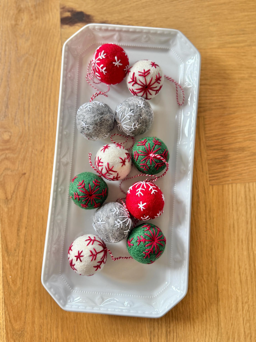 Weihnachtskugel 4er Set aus Filz handgemacht I Weihnachtsdeko I Anhänger I Kugeln handgemacht I Weihnachtsschmuck I Christbaumkugel Filz I