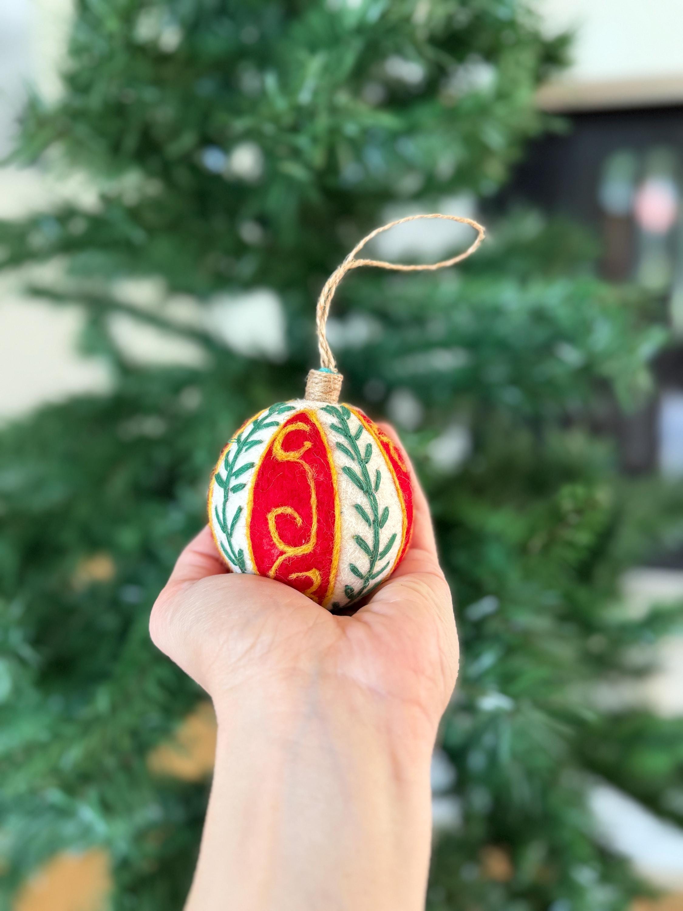 Weihnachtskugel 5er Set aus Filz handgemacht I Weihnachtsdeko I Anhänger I Kugeln handgemacht I Weihnachtsschmuck I Christbaumkugel Filz I