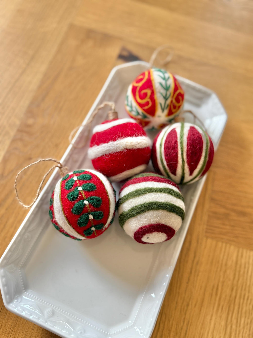 Weihnachtskugel 5er Set aus Filz handgemacht I Weihnachtsdeko I Anhänger I Kugeln handgemacht I Weihnachtsschmuck I Christbaumkugel Filz I