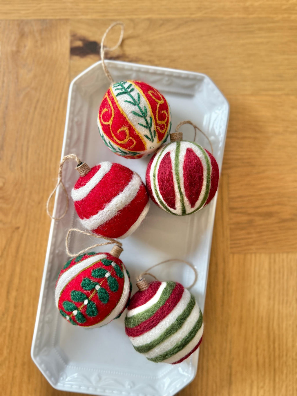 Weihnachtskugel 5er Set aus Filz handgemacht I Weihnachtsdeko I Anhänger I Kugeln handgemacht I Weihnachtsschmuck I Christbaumkugel Filz I