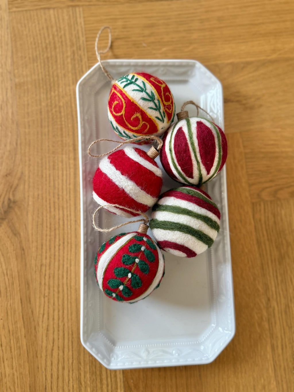 Weihnachtskugel 5er Set aus Filz handgemacht I Weihnachtsdeko I Anhänger I Kugeln handgemacht I Weihnachtsschmuck I Christbaumkugel Filz I