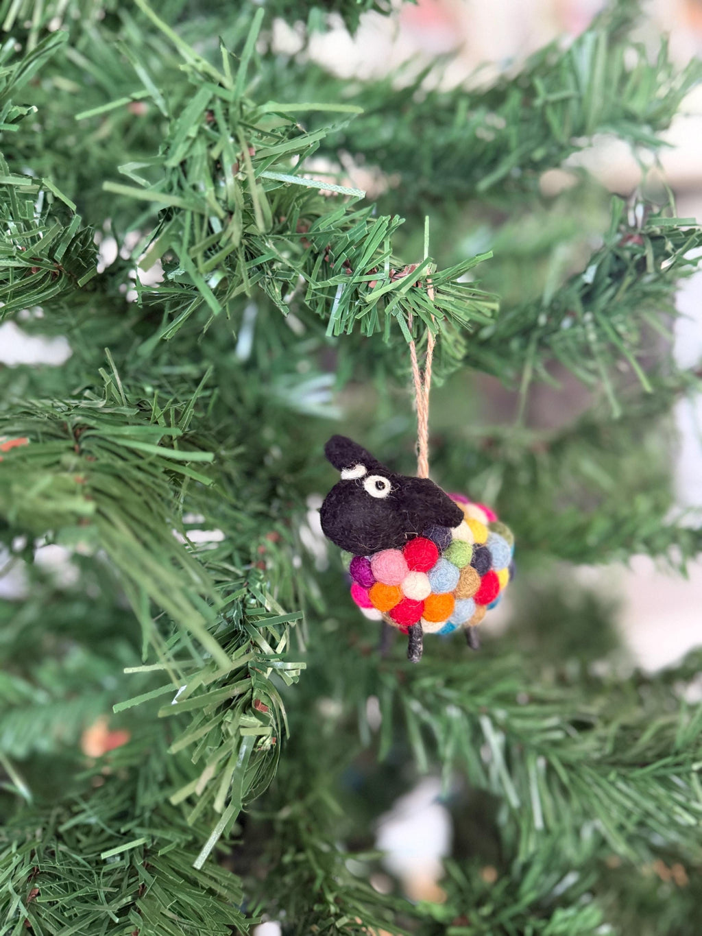 Weihnachtsanhänger buntes Schaf I Christbaumschmuck Weihnachtsdeko I Winter Weihnachtsbaum I Weihnachtsschaf