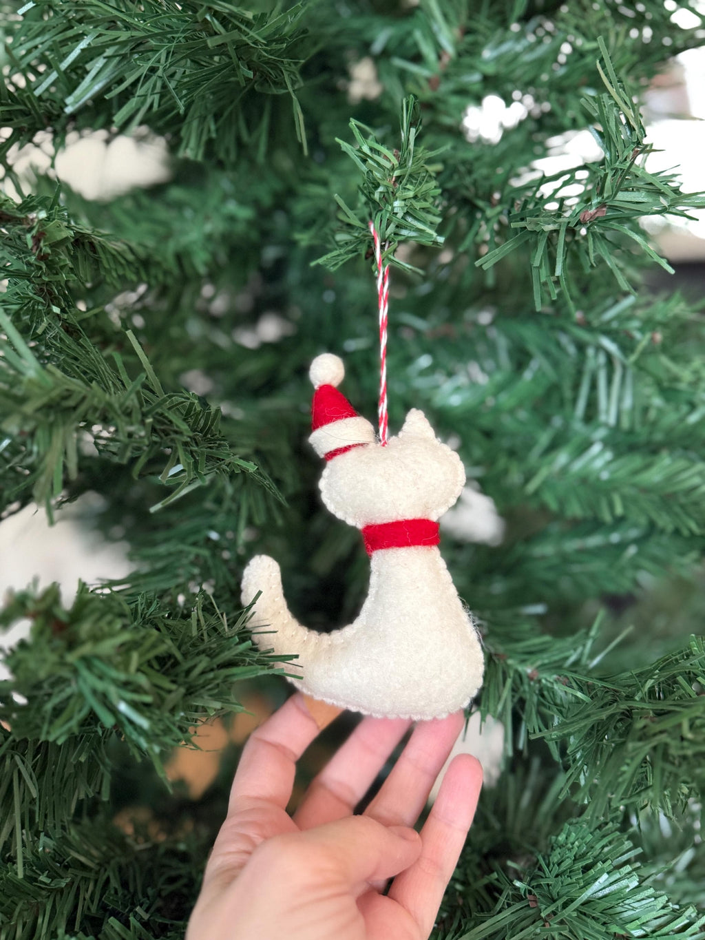 Weihnachtsanhänger Katze I Christbaumschmuck Weihnachtsdeko I Winter Weihnachtsbaum I Weihnachtskatze