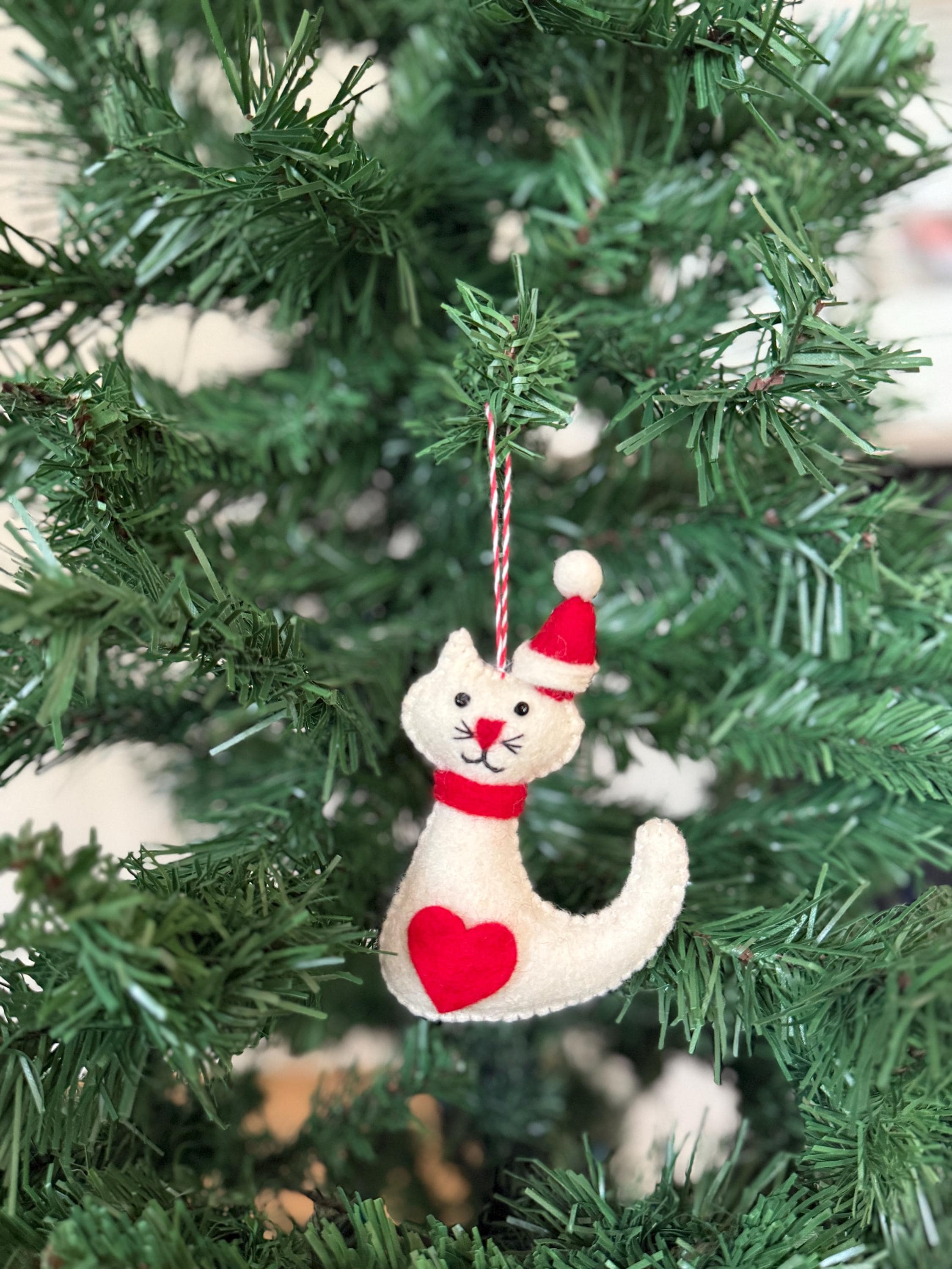 Weihnachtsanhänger Katze I Christbaumschmuck Weihnachtsdeko I Winter Weihnachtsbaum I Weihnachtskatze