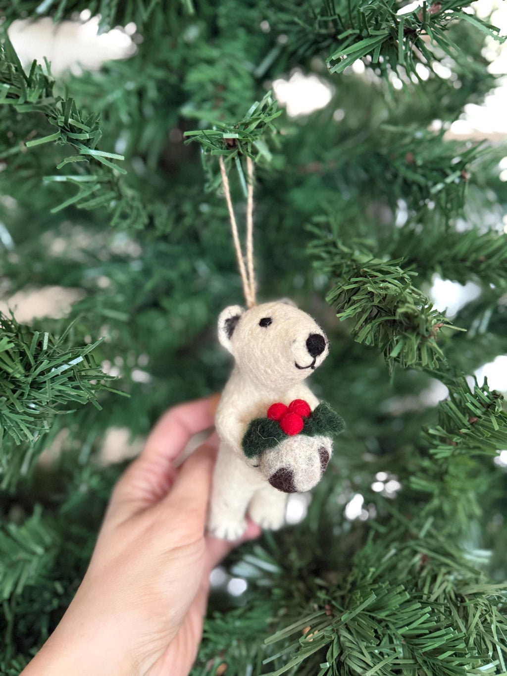 Weihnachtsanhänger Eisbär I Filz Christbaumschmuck I Weihnachtsdeko I Weihnachtsstern I Christmaspudding
