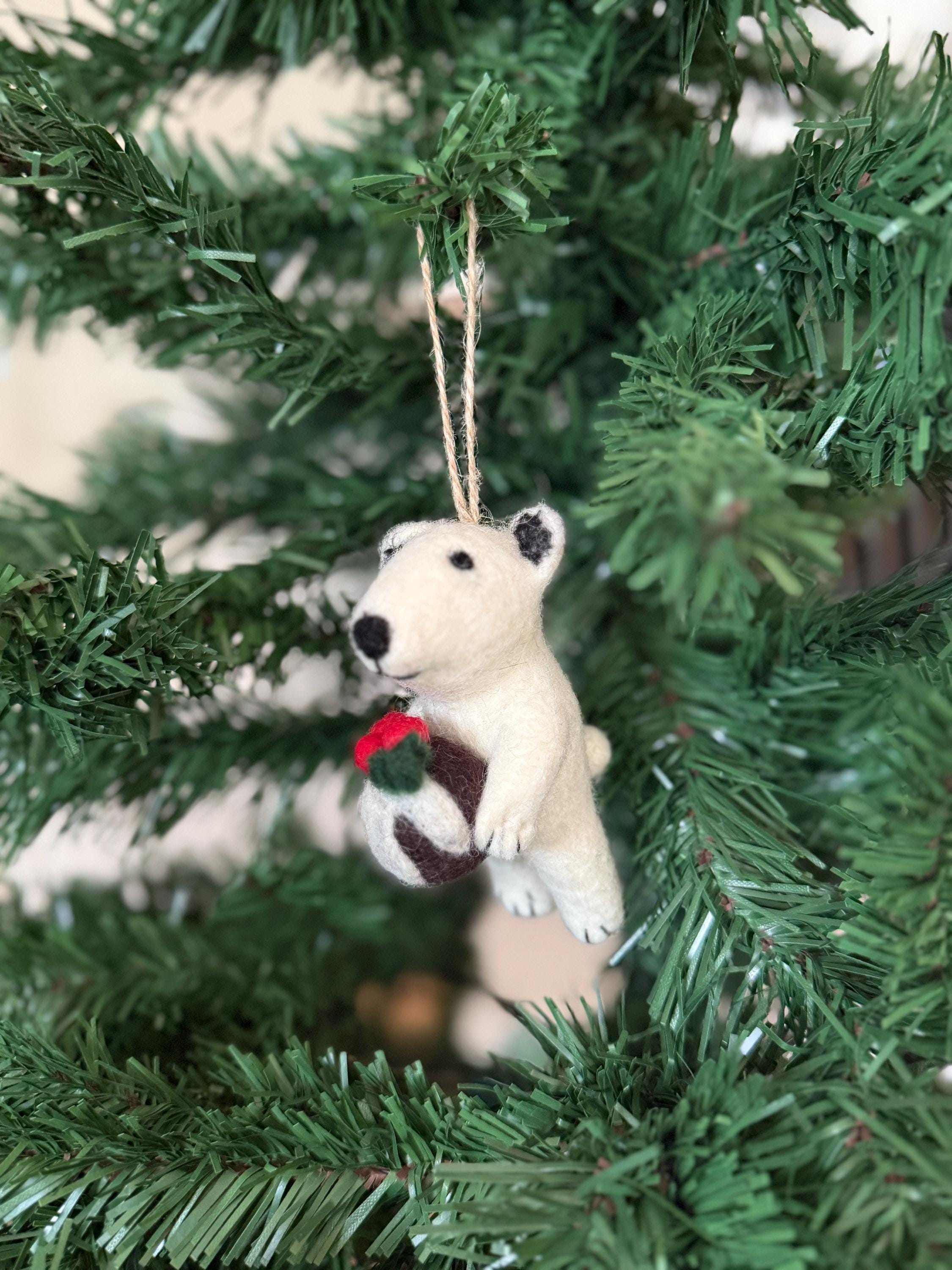 Weihnachtsanhänger Eisbär I Filz Christbaumschmuck I Weihnachtsdeko I Weihnachtsstern I Christmaspudding