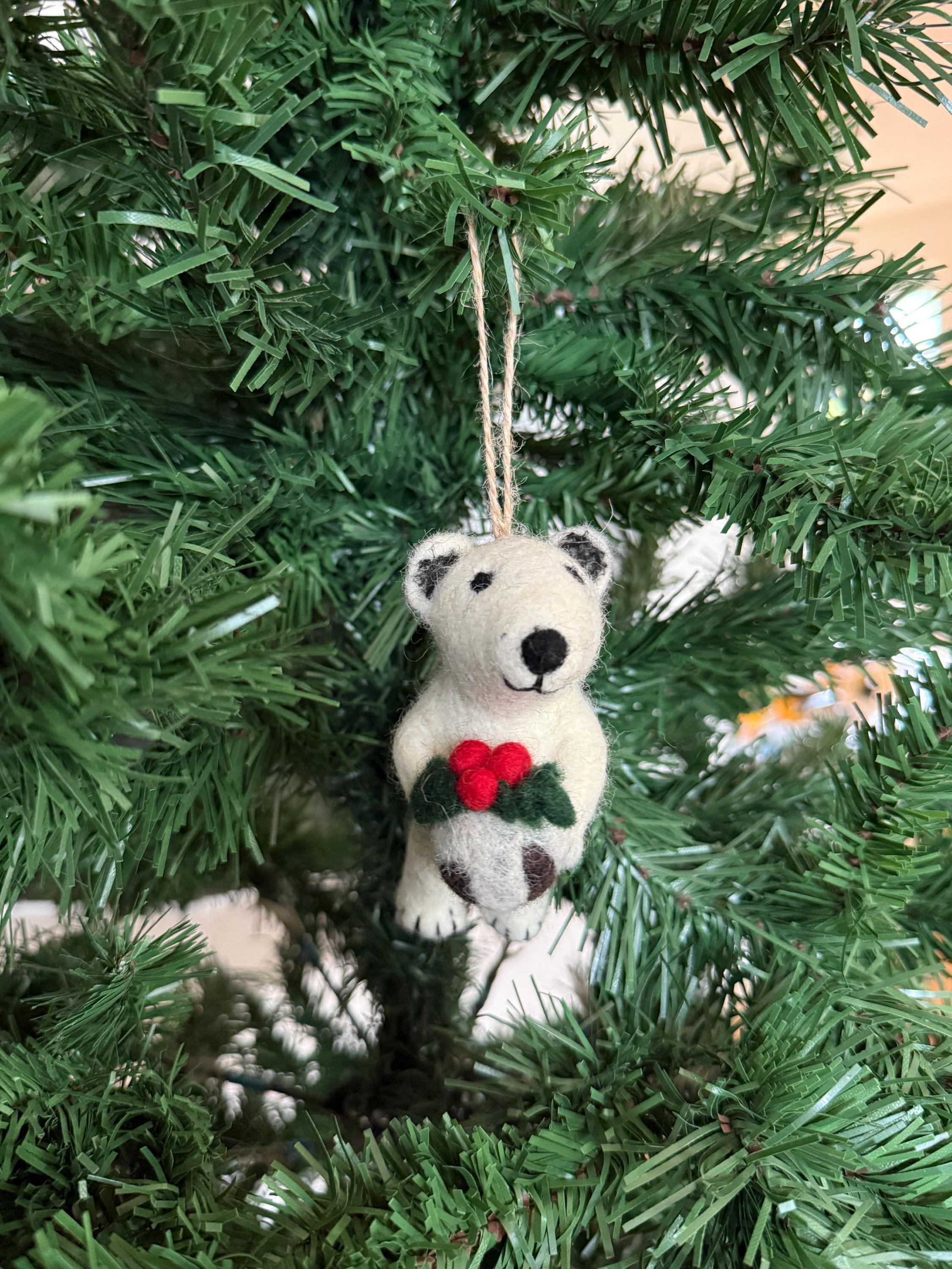 Weihnachtsanhänger Eisbär I Filz Christbaumschmuck I Weihnachtsdeko I Weihnachtsstern I Christmaspudding