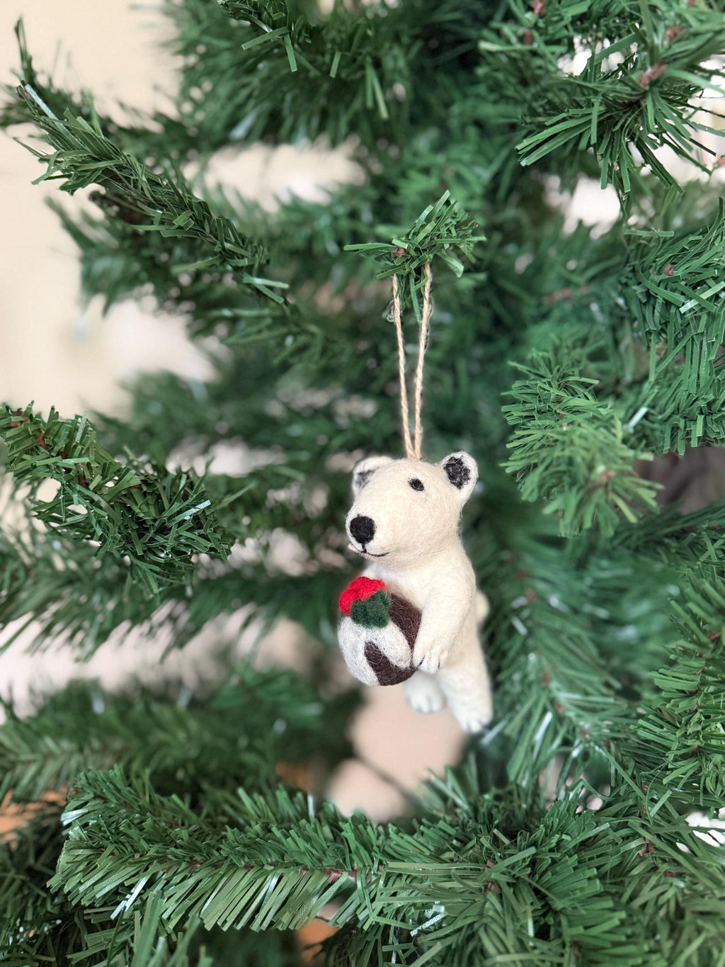 Weihnachtsanhänger Eisbär I Filz Christbaumschmuck I Weihnachtsdeko I Weihnachtsstern I Christmaspudding