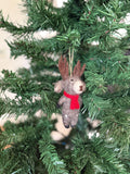 Weihnachtsanhänger Hirsch mit Schal I Christbaumschmuck I Weihnachtsdeko I Winter I Weihnachtsbaum I Hirsch aus Filz