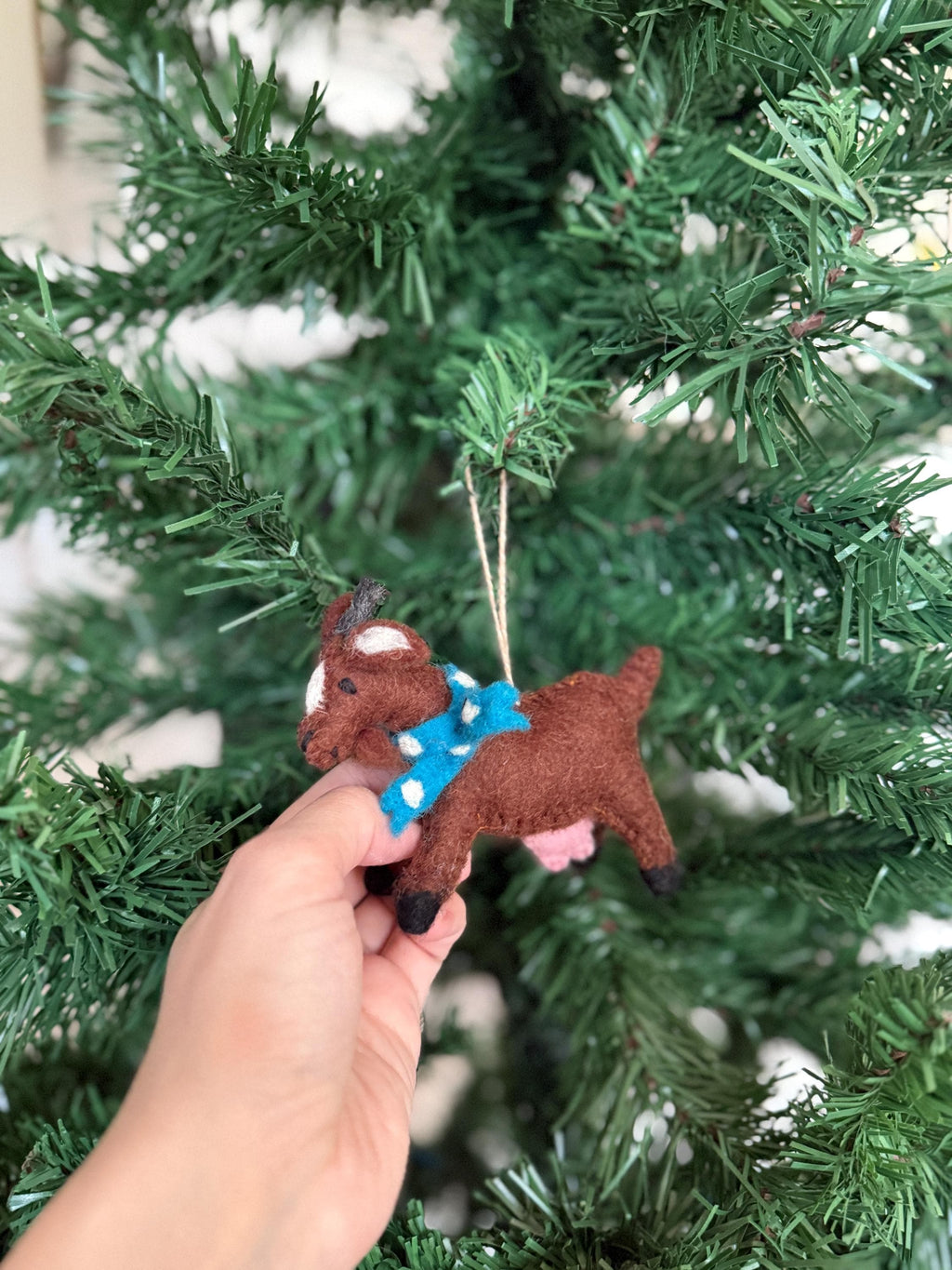 Filzanhänger Ziege I Osterdeko I Filz Christbaumschmuck I Weihnachtsdeko I Ziegendeko I Anhänger Ziege