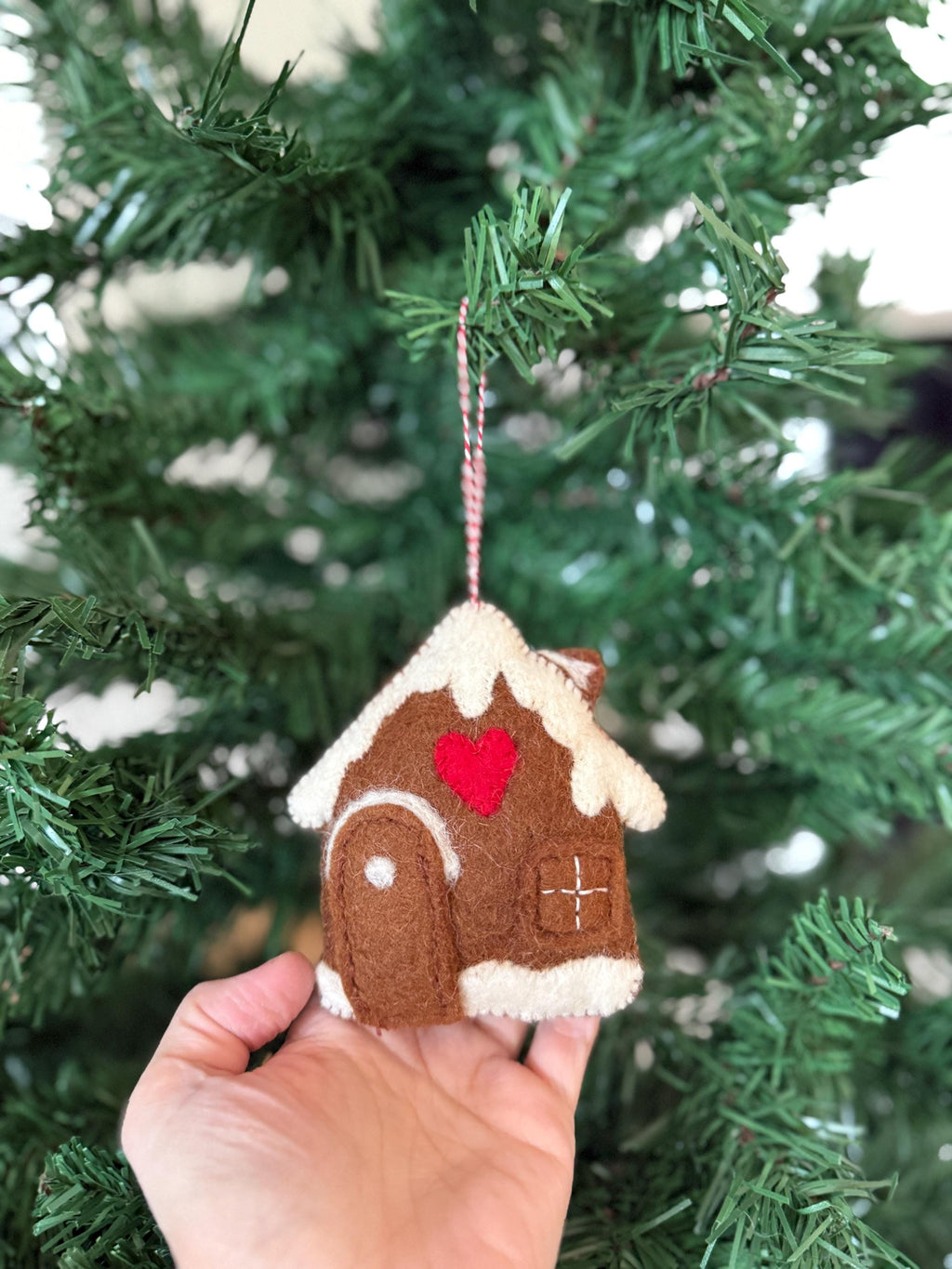 Weihnachtsanhänger Lebkuchenhaus mit Herz I Christbaumschmuck Weihnachtsdeko I Winterdeko I Weihnachtsbaum I Lebkuchen