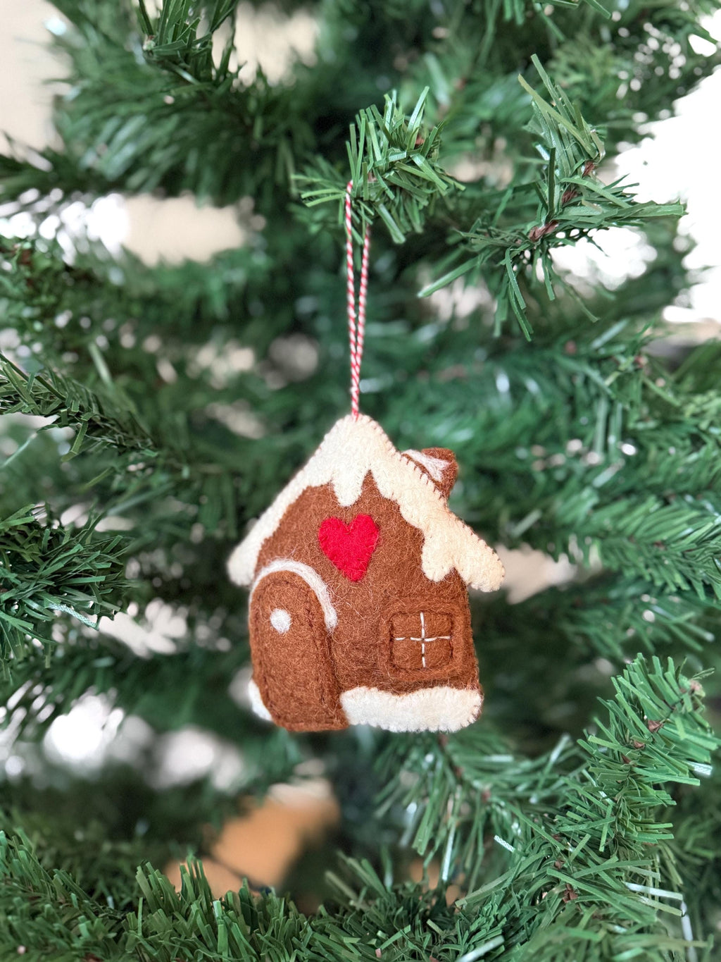 Weihnachtsanhänger Lebkuchenhaus mit Herz I Christbaumschmuck Weihnachtsdeko I Winterdeko I Weihnachtsbaum I Lebkuchen