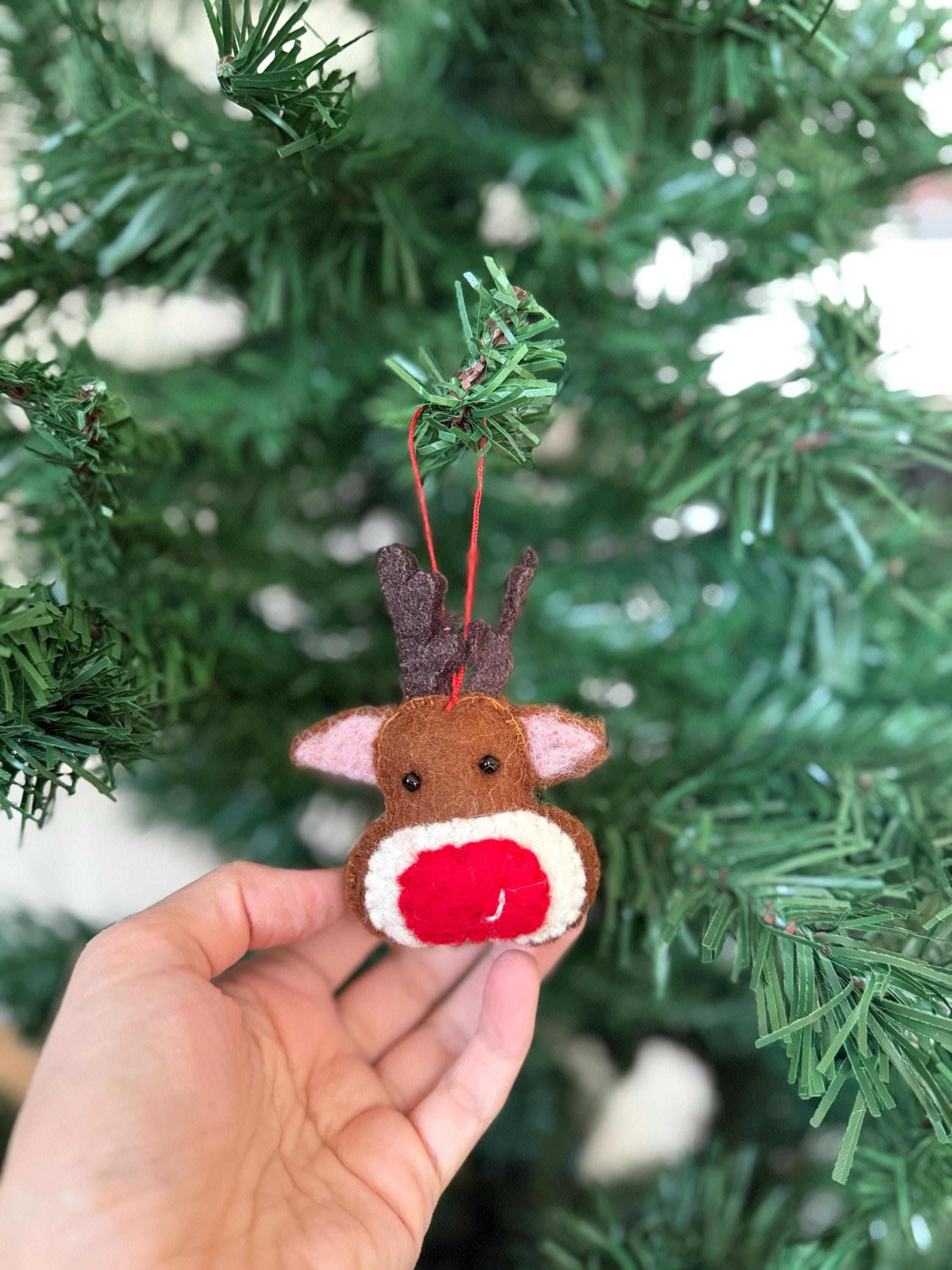 Weihnachtsanhänger Rudolf das Rentier I Filz Christbaumschmuck I Weihnachtsdeko