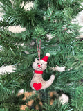 Weihnachtsanhänger Katze I Christbaumschmuck Weihnachtsdeko I Winter Weihnachtsbaum I Weihnachtskatze